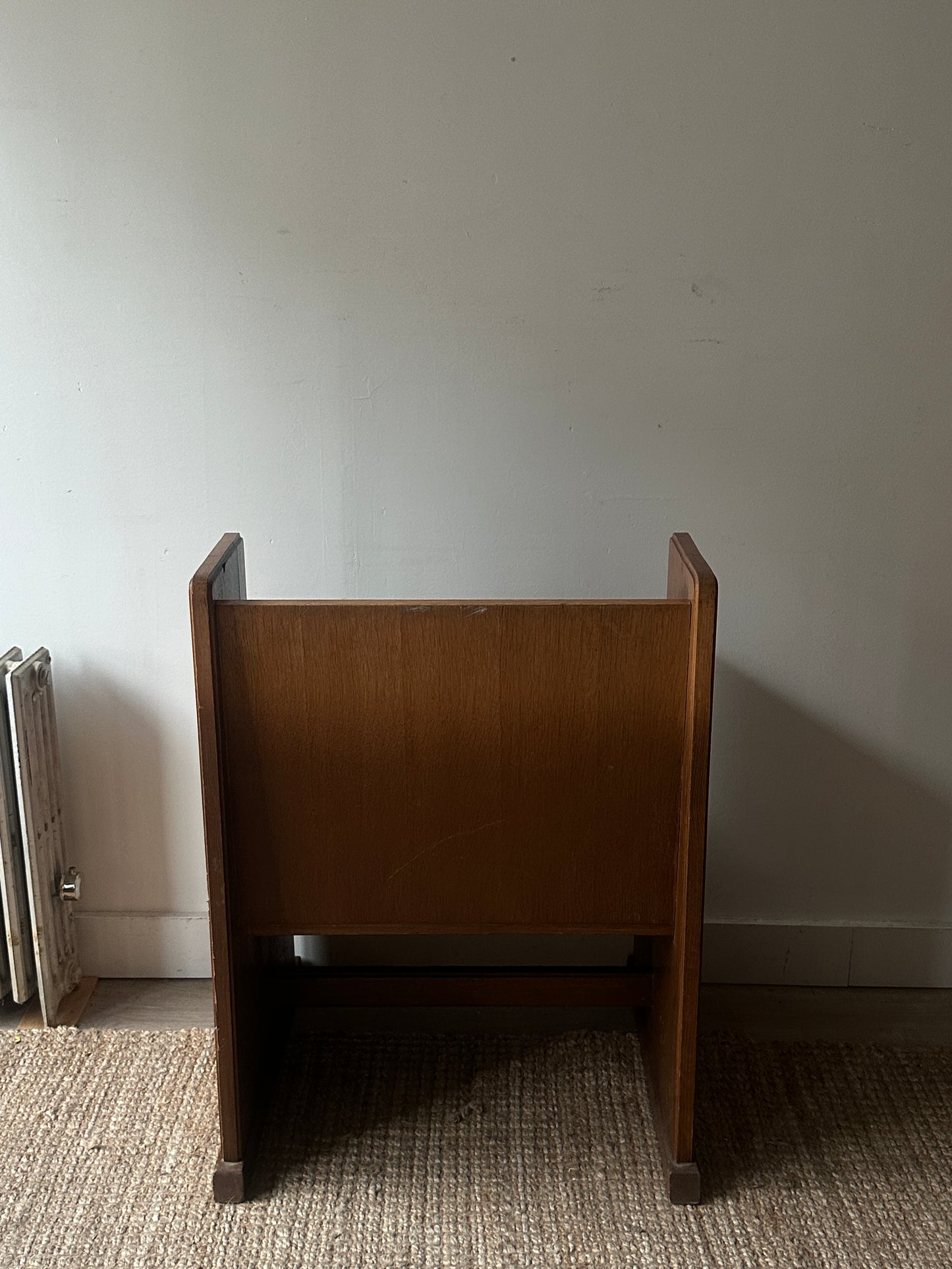 Single oak church pew