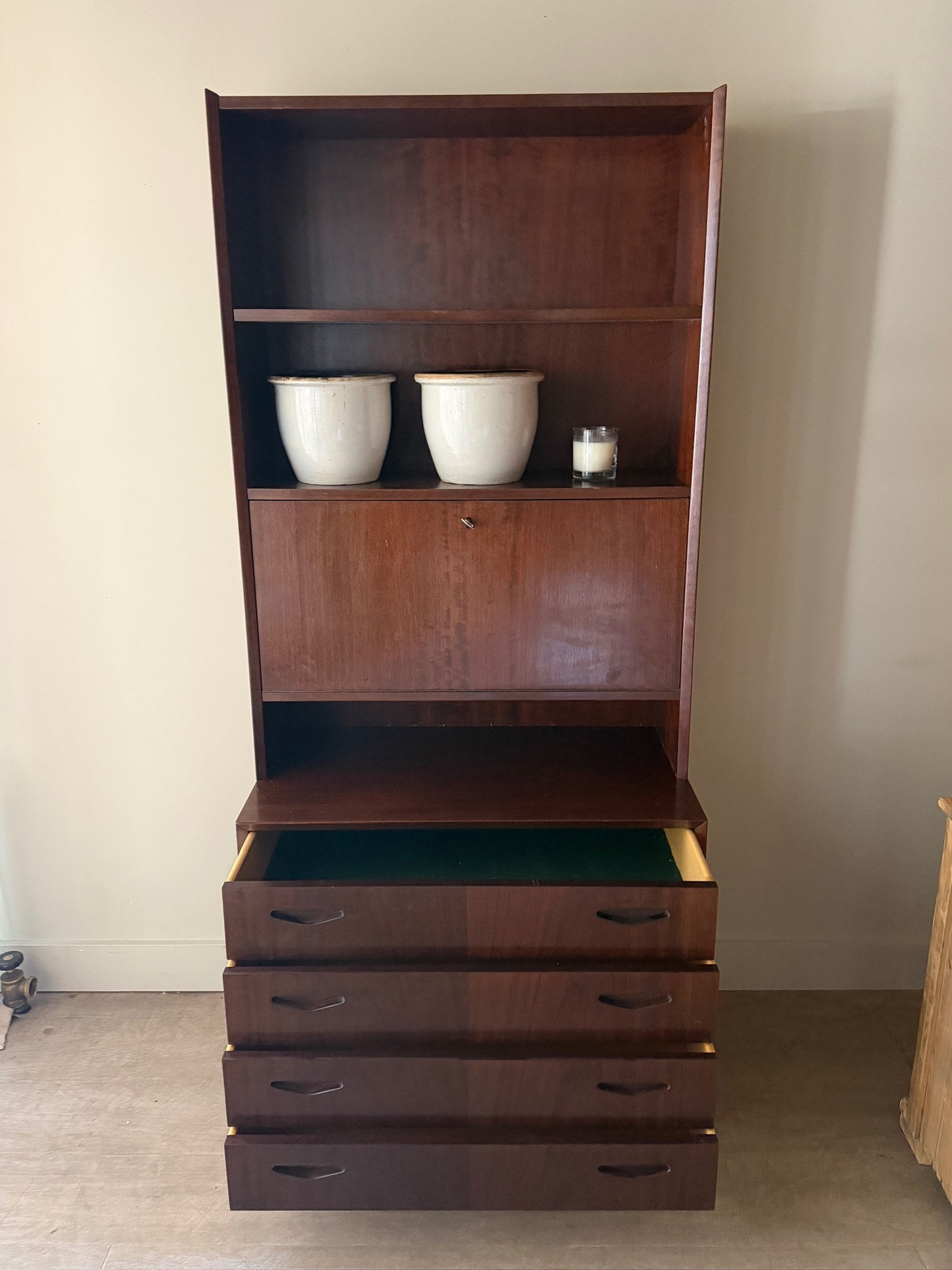 Olholm Mobelfabrik mahogany secretary hutch