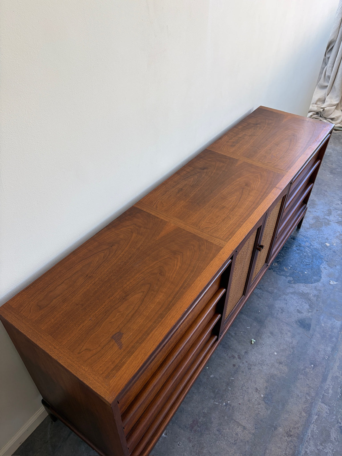 Lane Walnut Nine Drawer Dresser