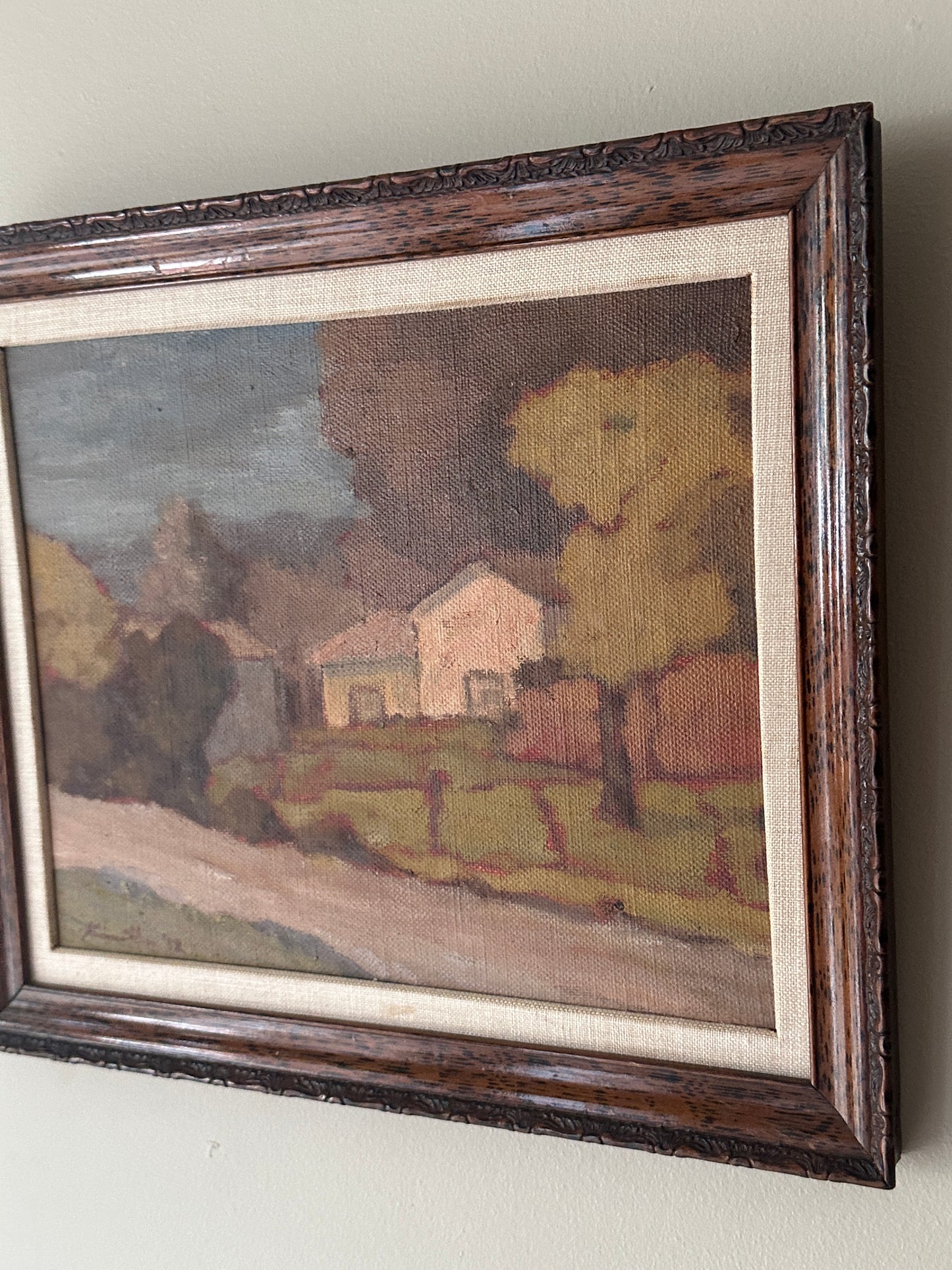 Farmhouse landscape painting