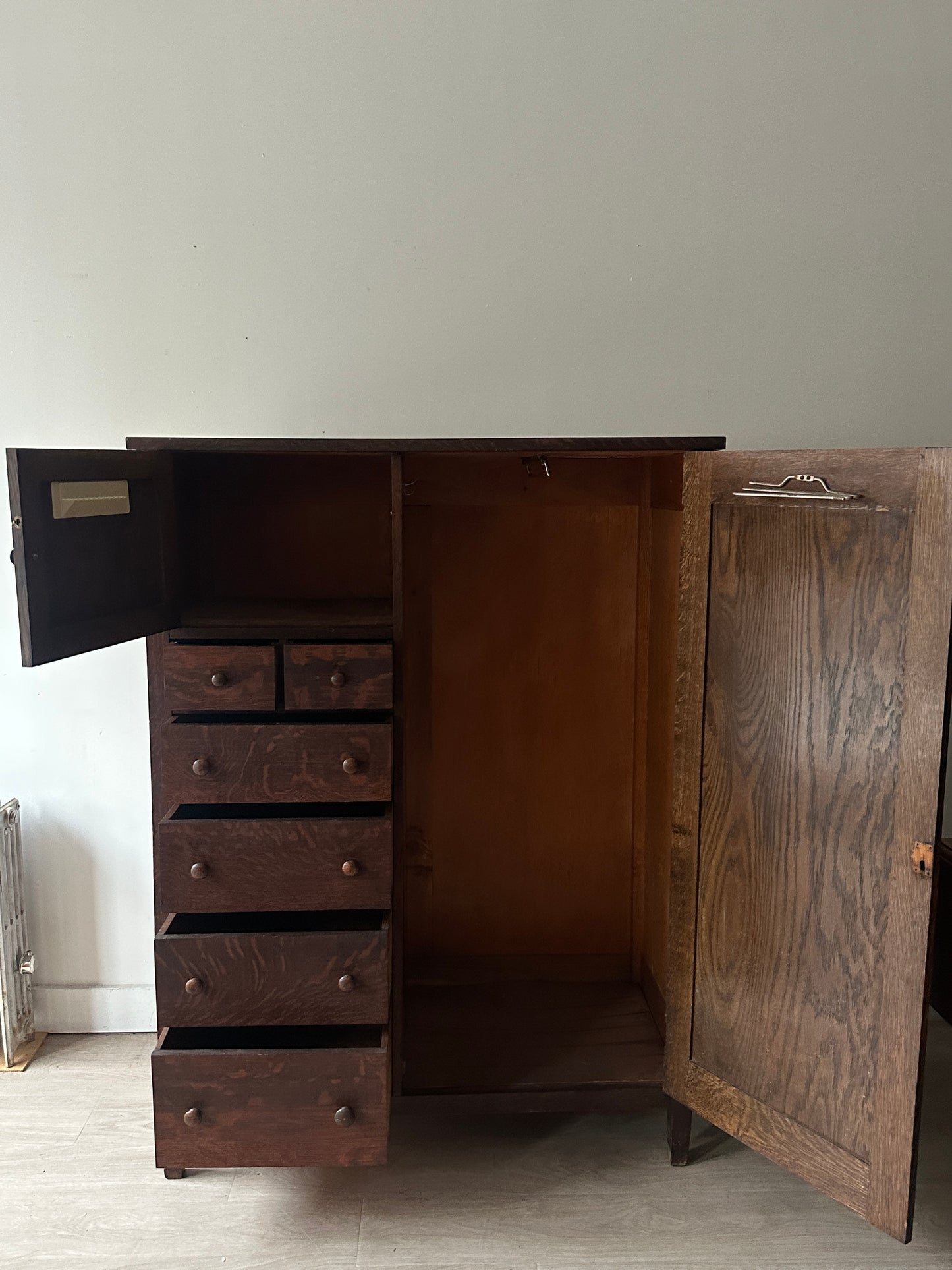 Dark oak armoire