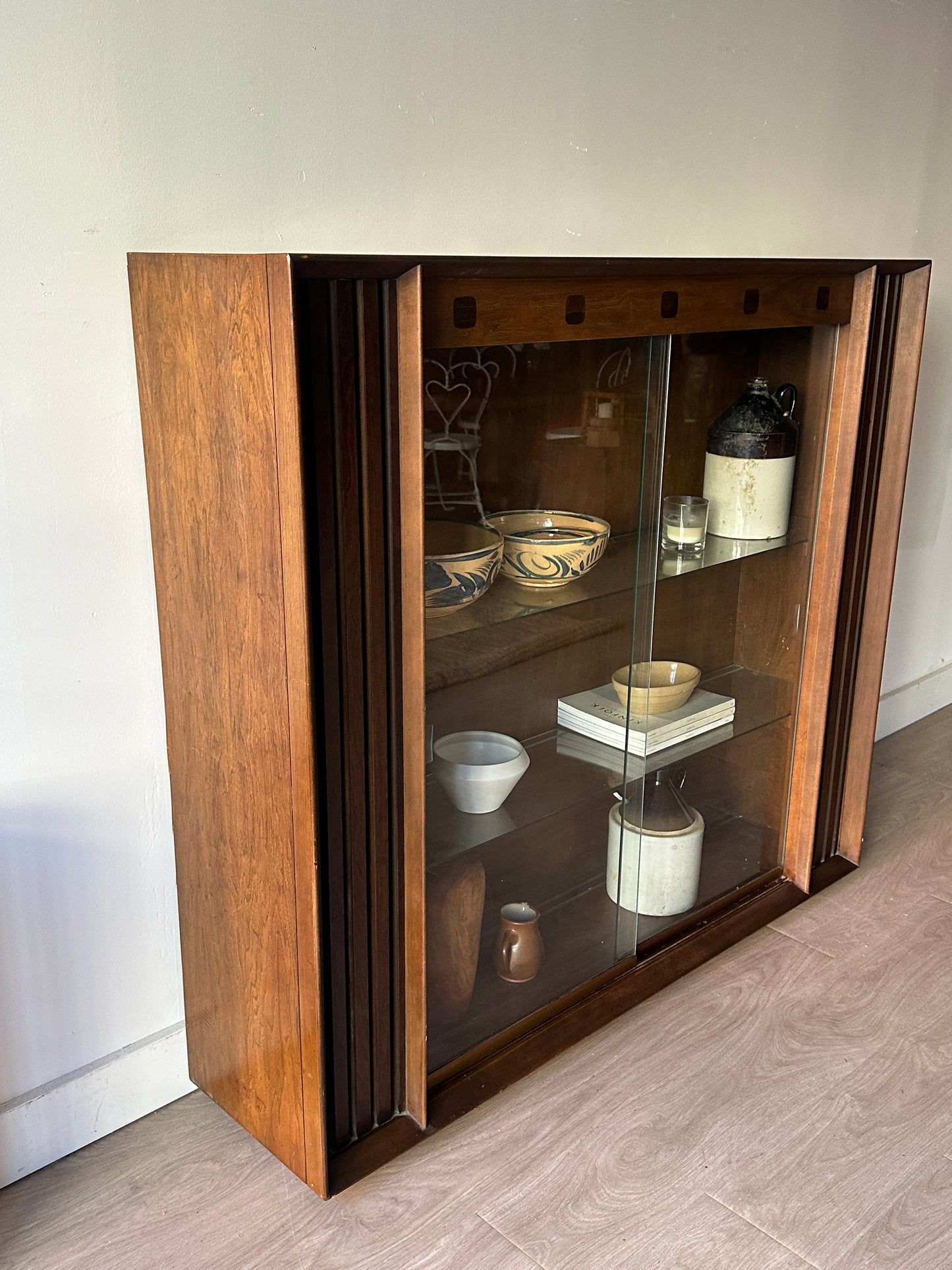 Walnut display case