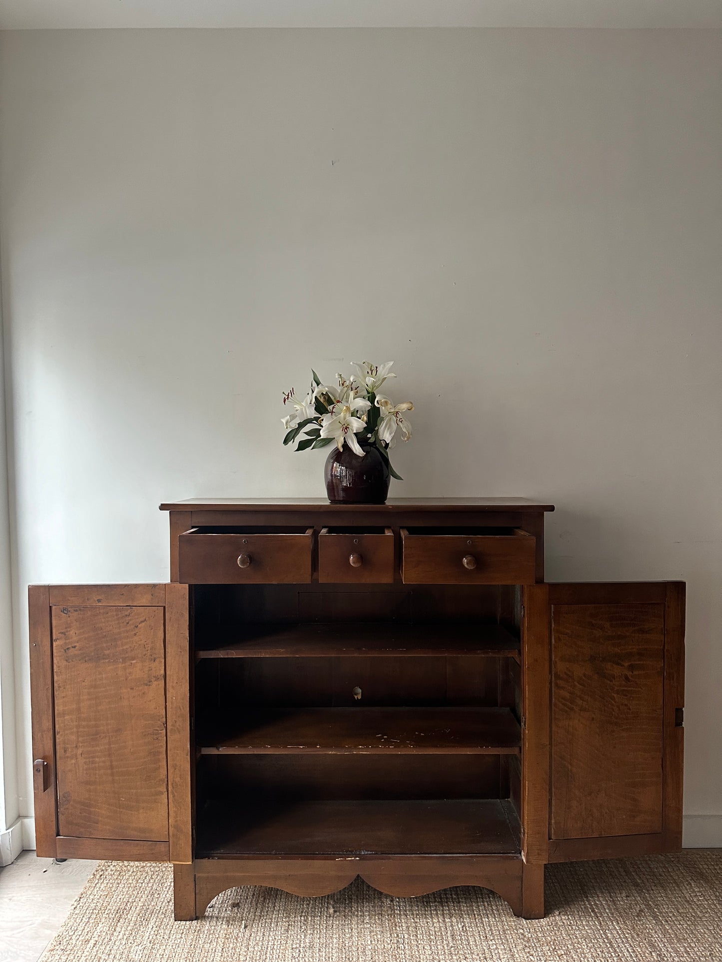 Punched tin pie cupboard