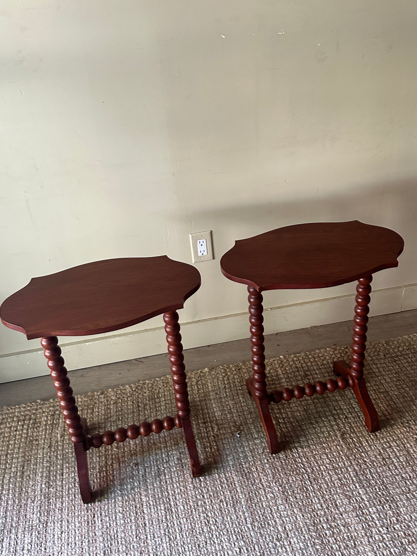 Bobbin leg side table. Sold individually.