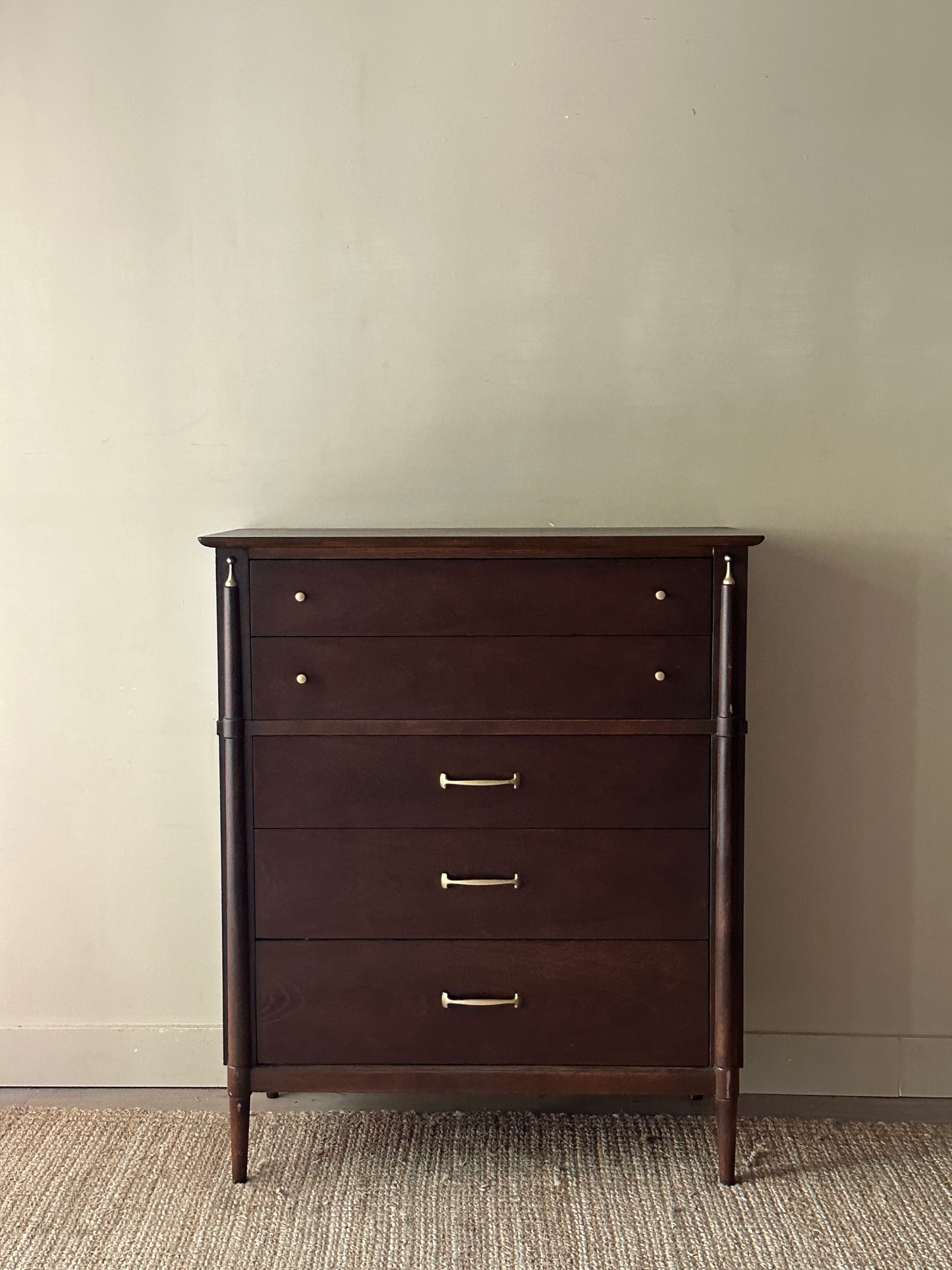 Walnut tall boy
