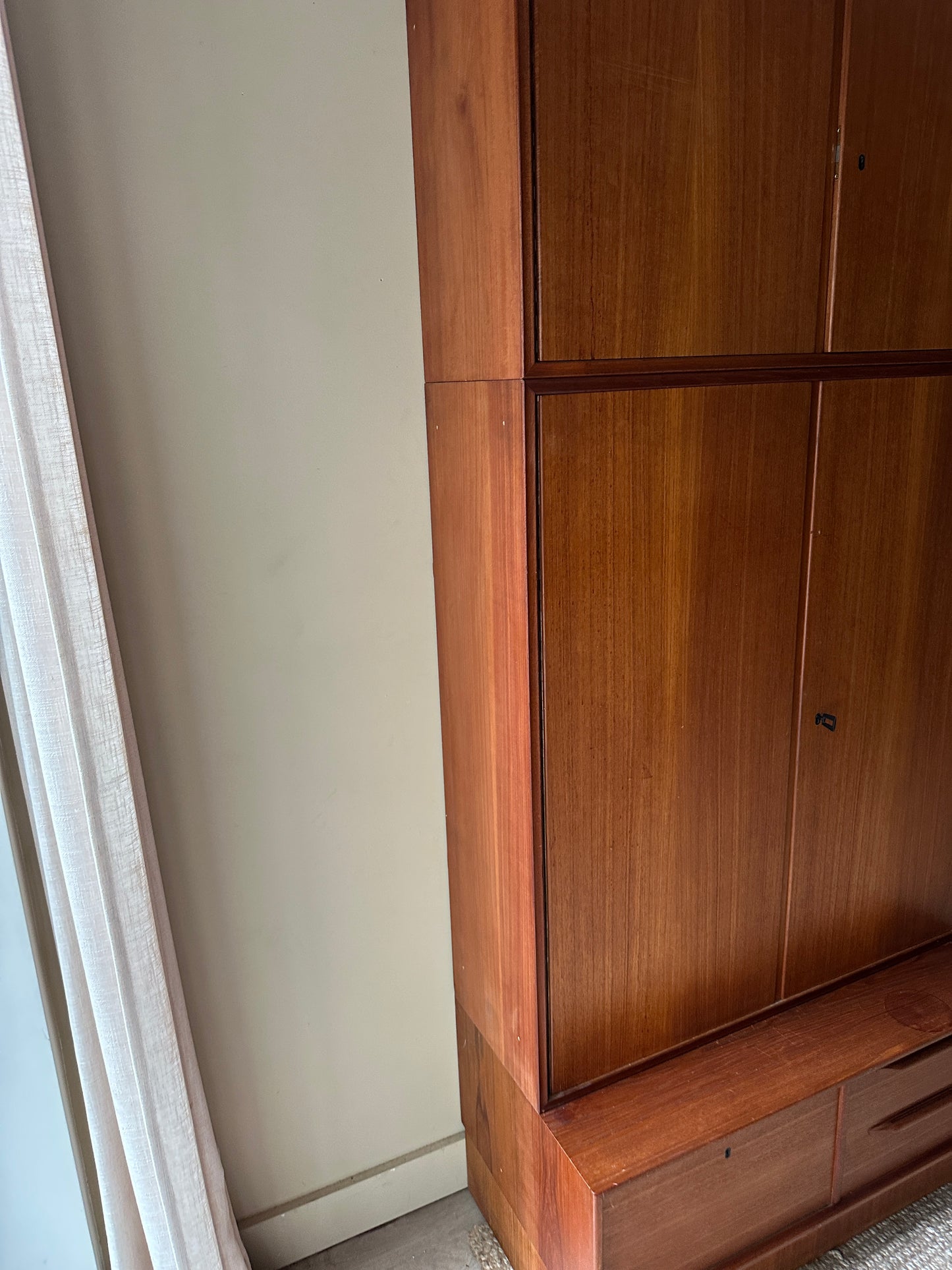 Danish teak three piece cupboard