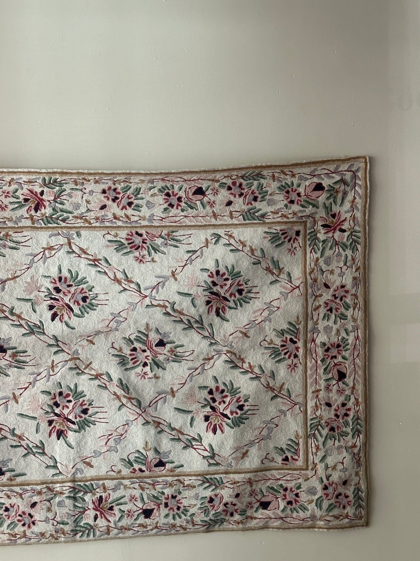 Floral tapestry or headboard