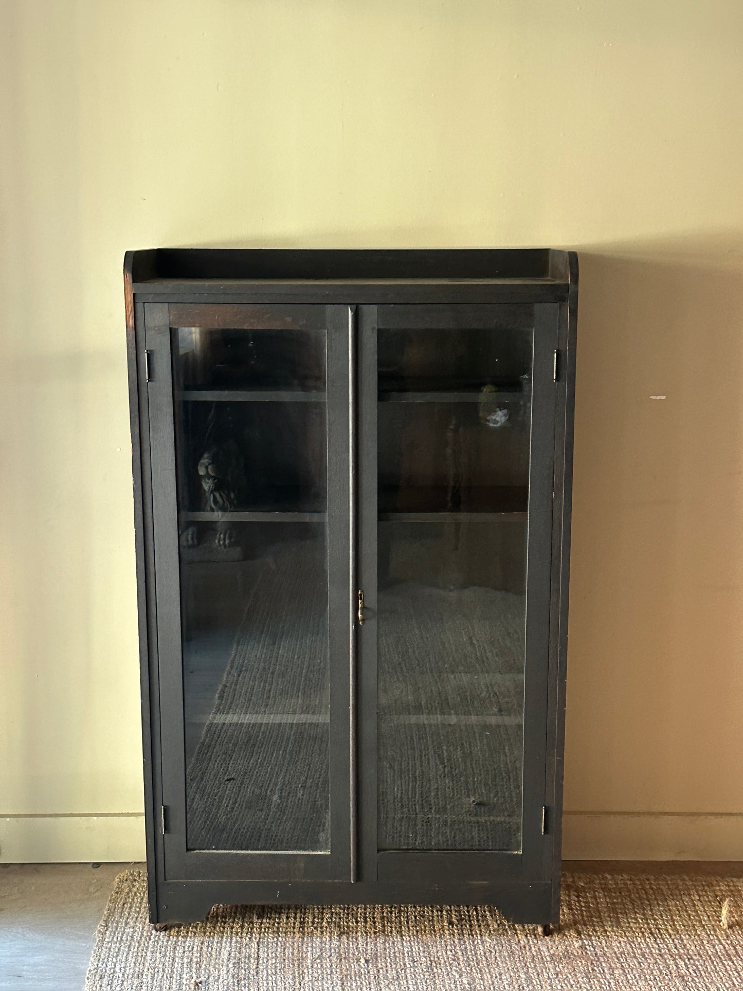 Black painted display case