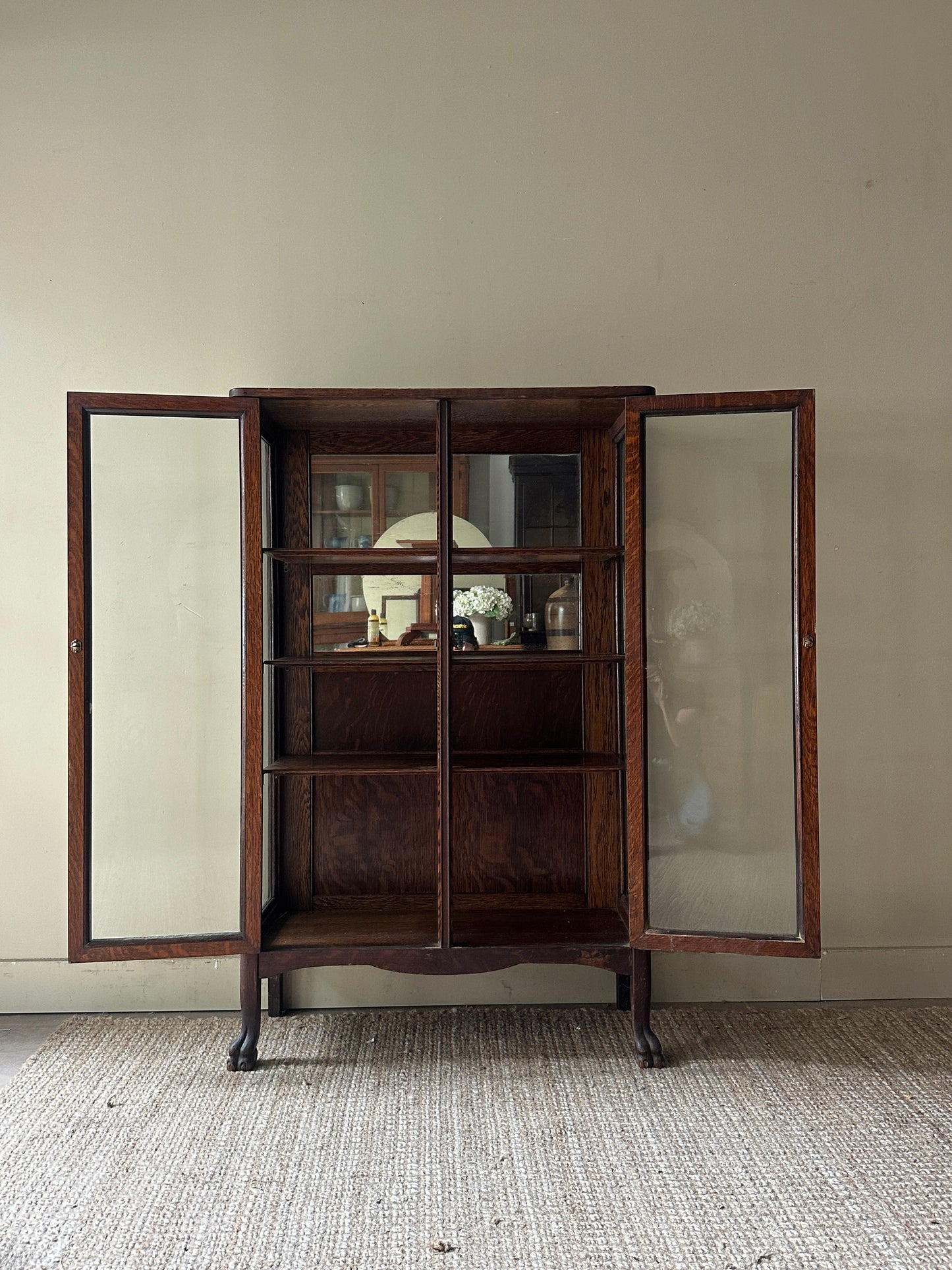 Dark oak display case