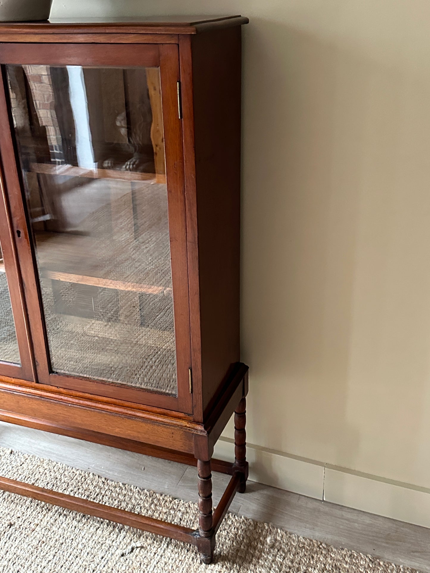 Walnut display cabinet