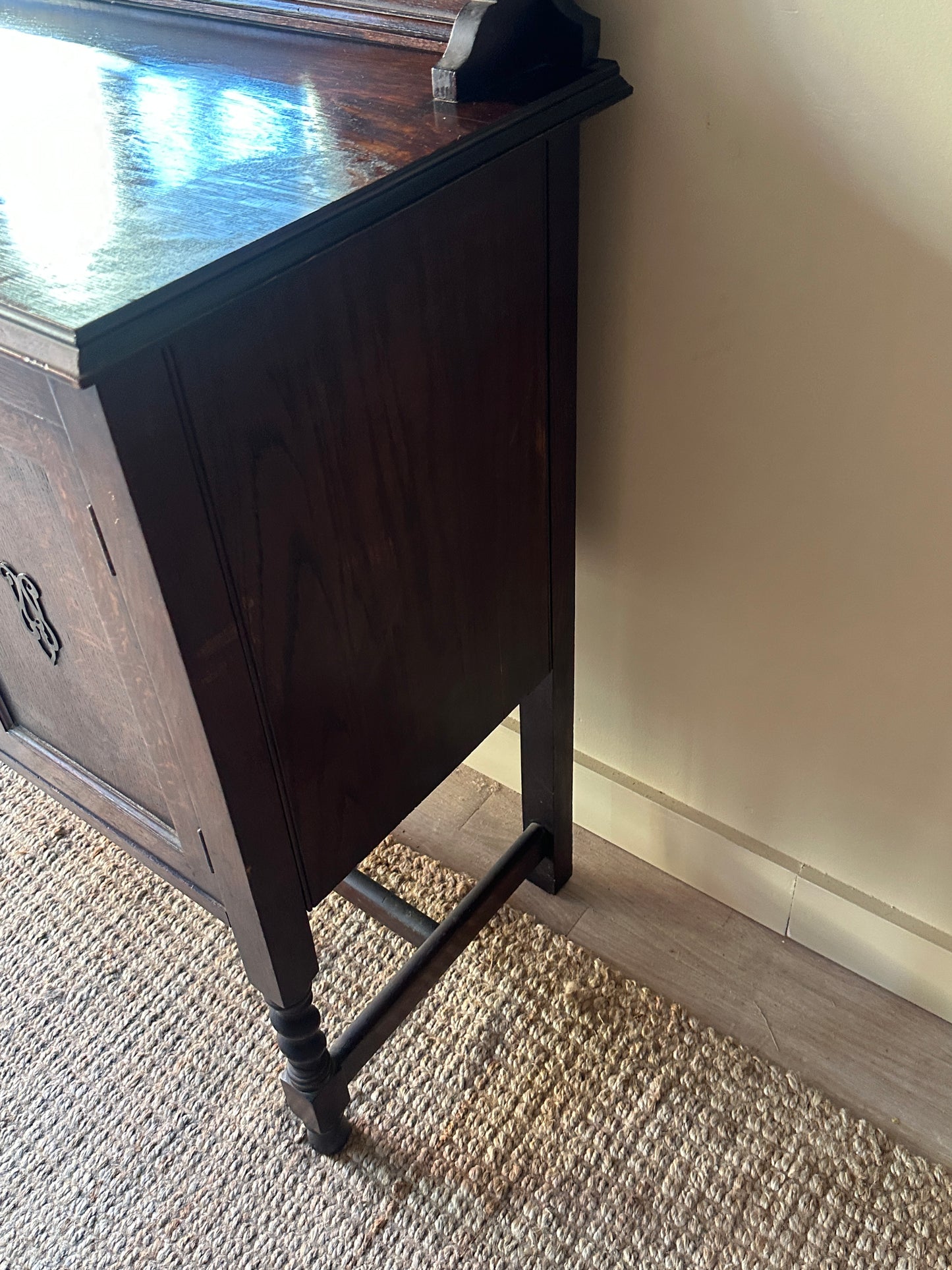 Carved oak server
