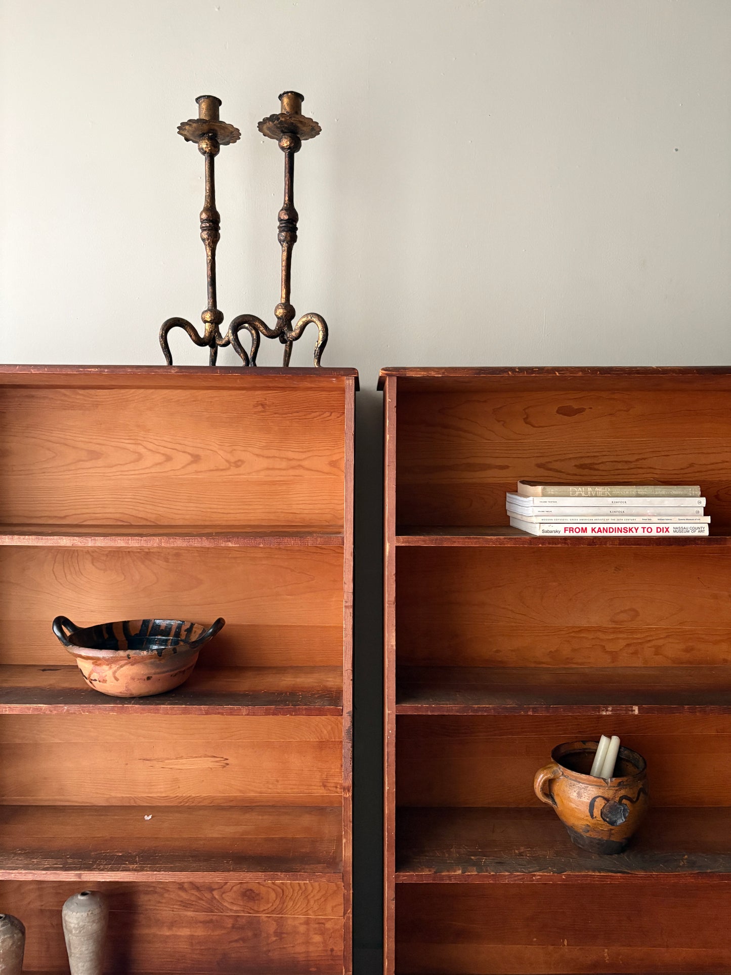 Pine bookshelves. Sold individually.