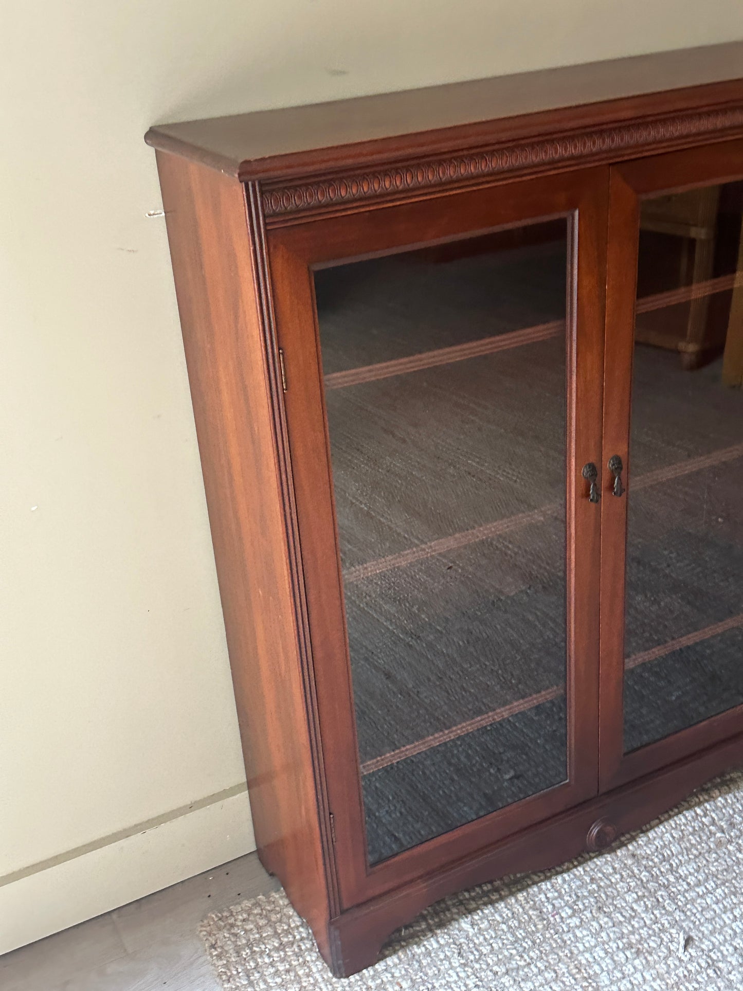 Mahogany and glass display case