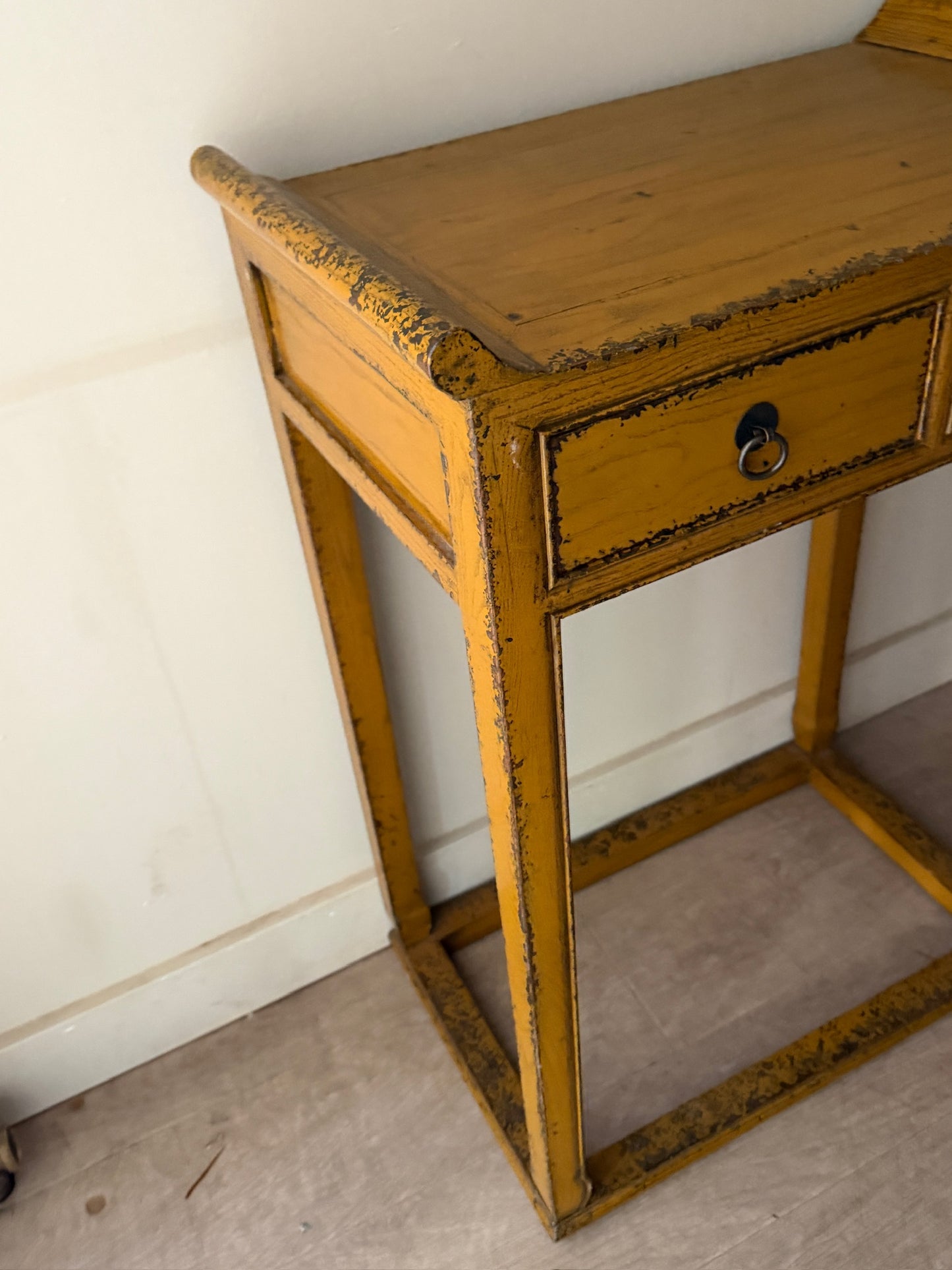 Ochre two drawer side table