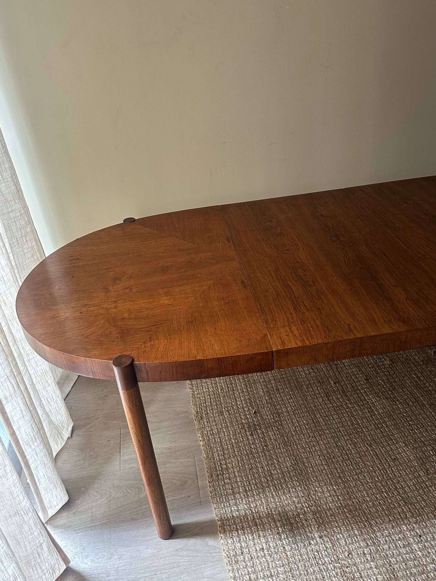 Walnut dining table with leaves