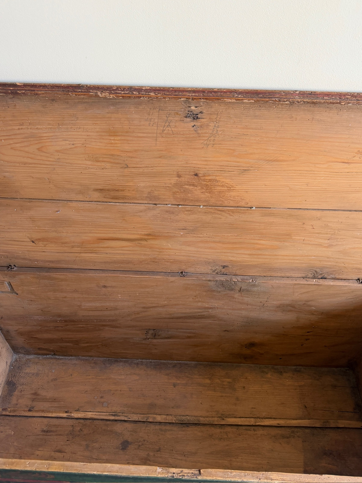 Scandinavian painted pine dower chest