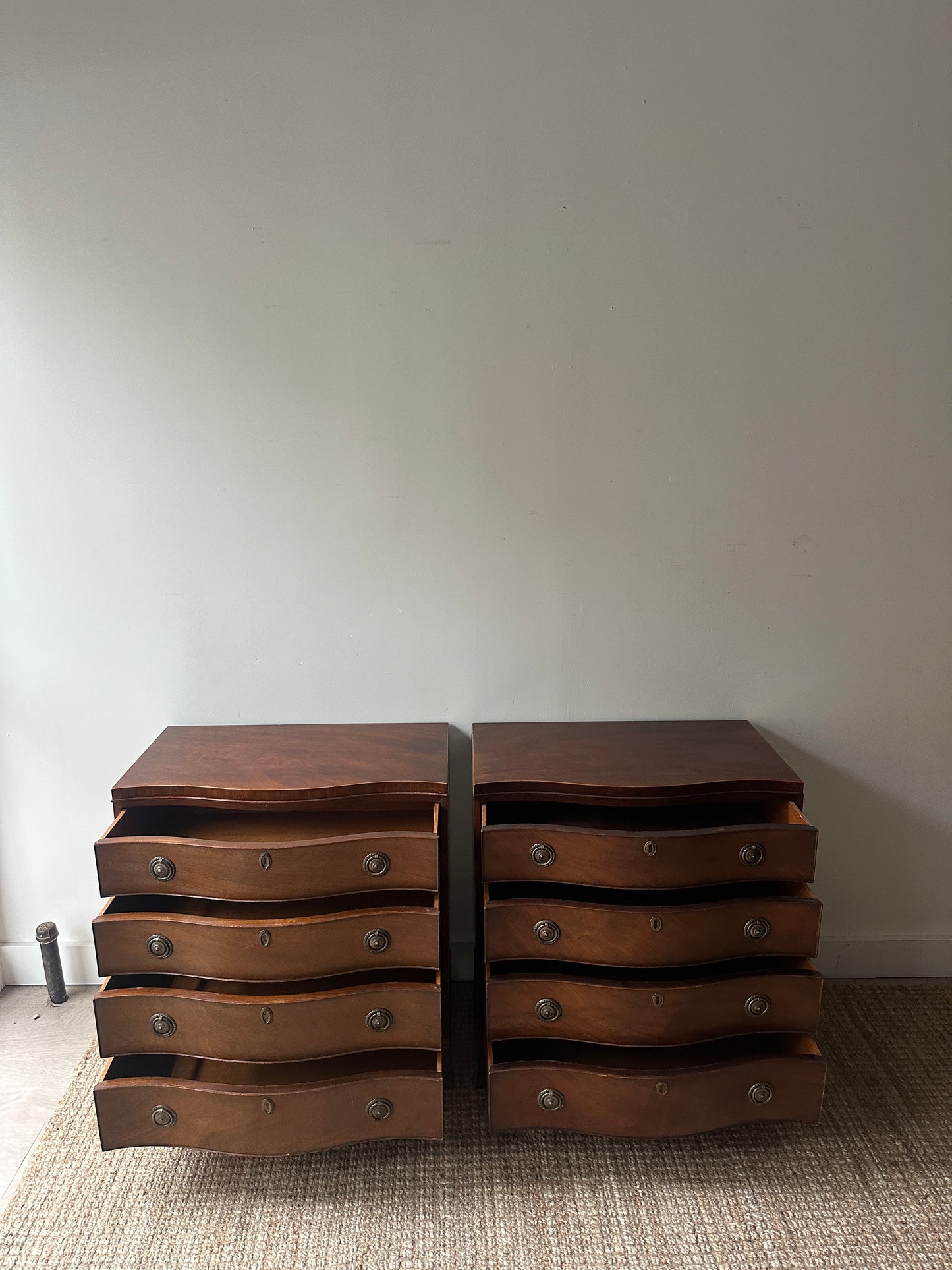 Mahogany small dressers. Sold individually.