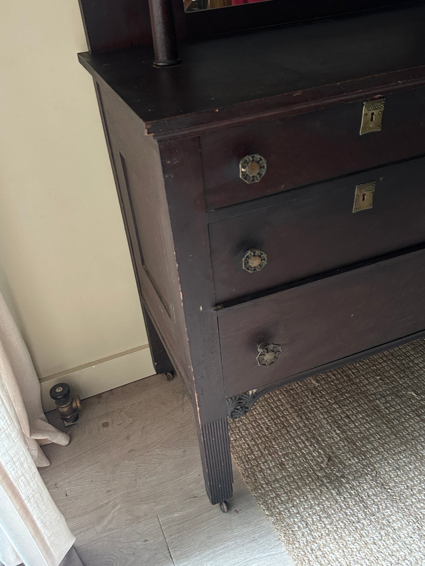 Craftsman Oak Server with Mirror