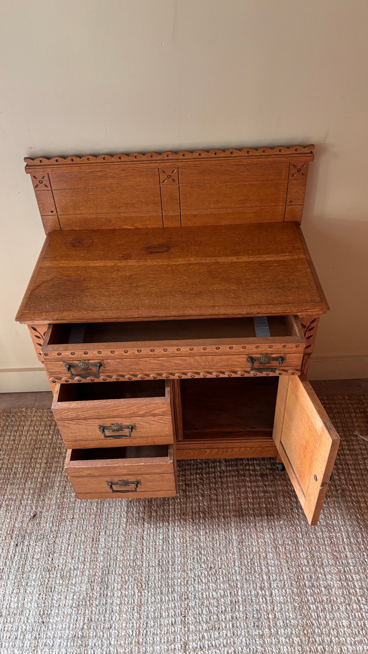 East lake oak cabinet