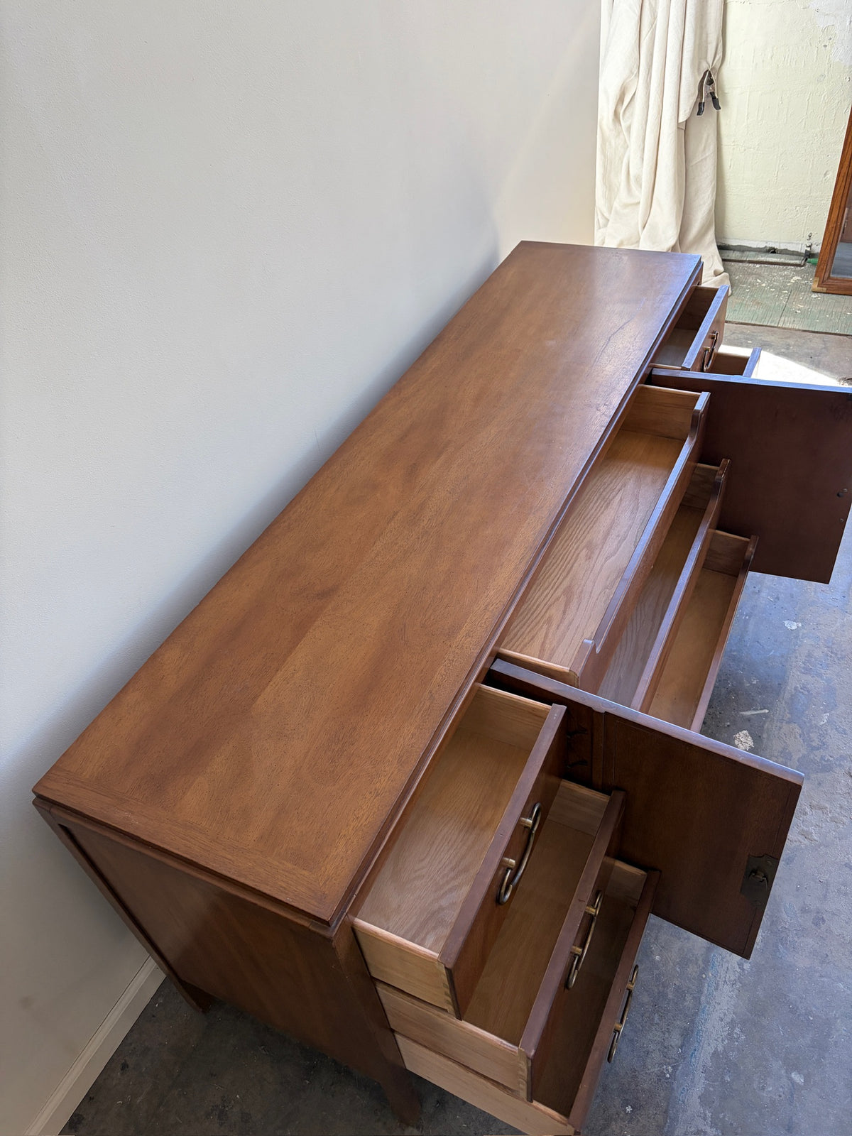American of Martinsville MCM Nine Drawer Dresser
