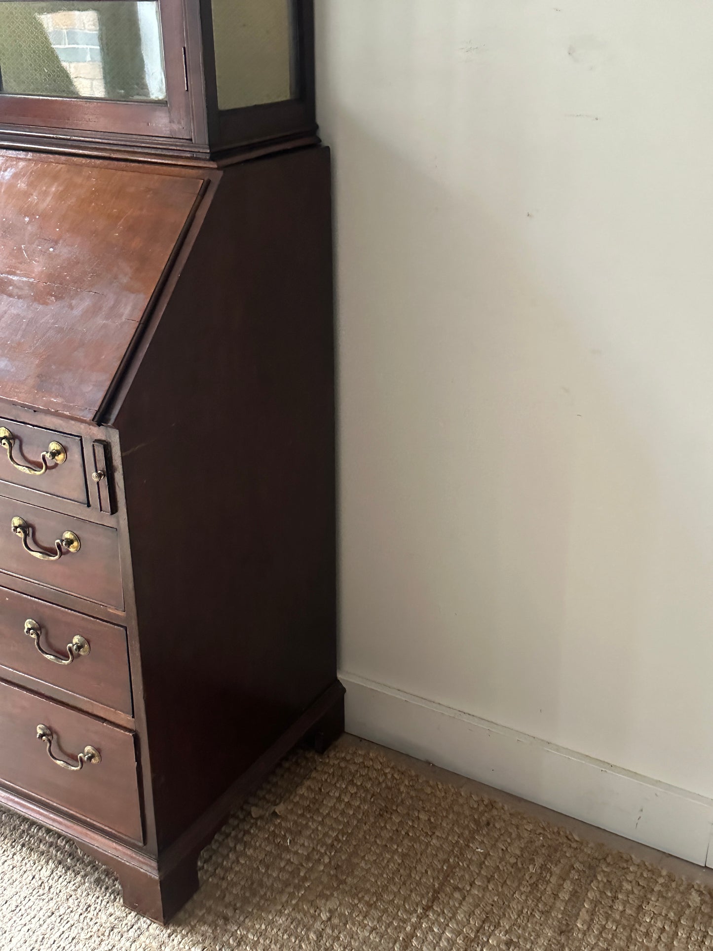 Two piece secretary desk