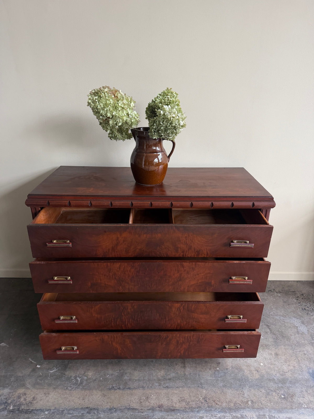 Deco walnut dresser