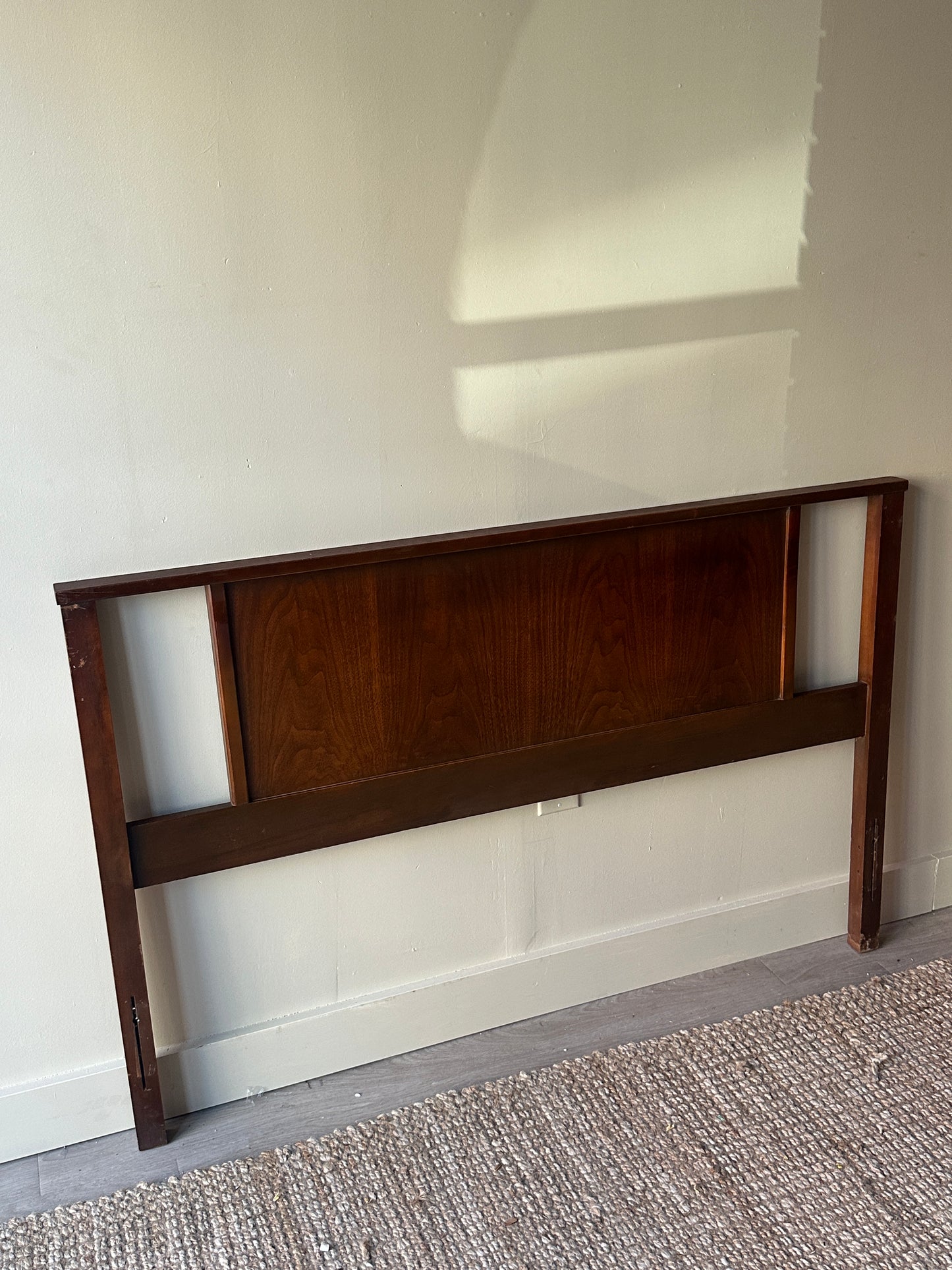 Walnut full headboard