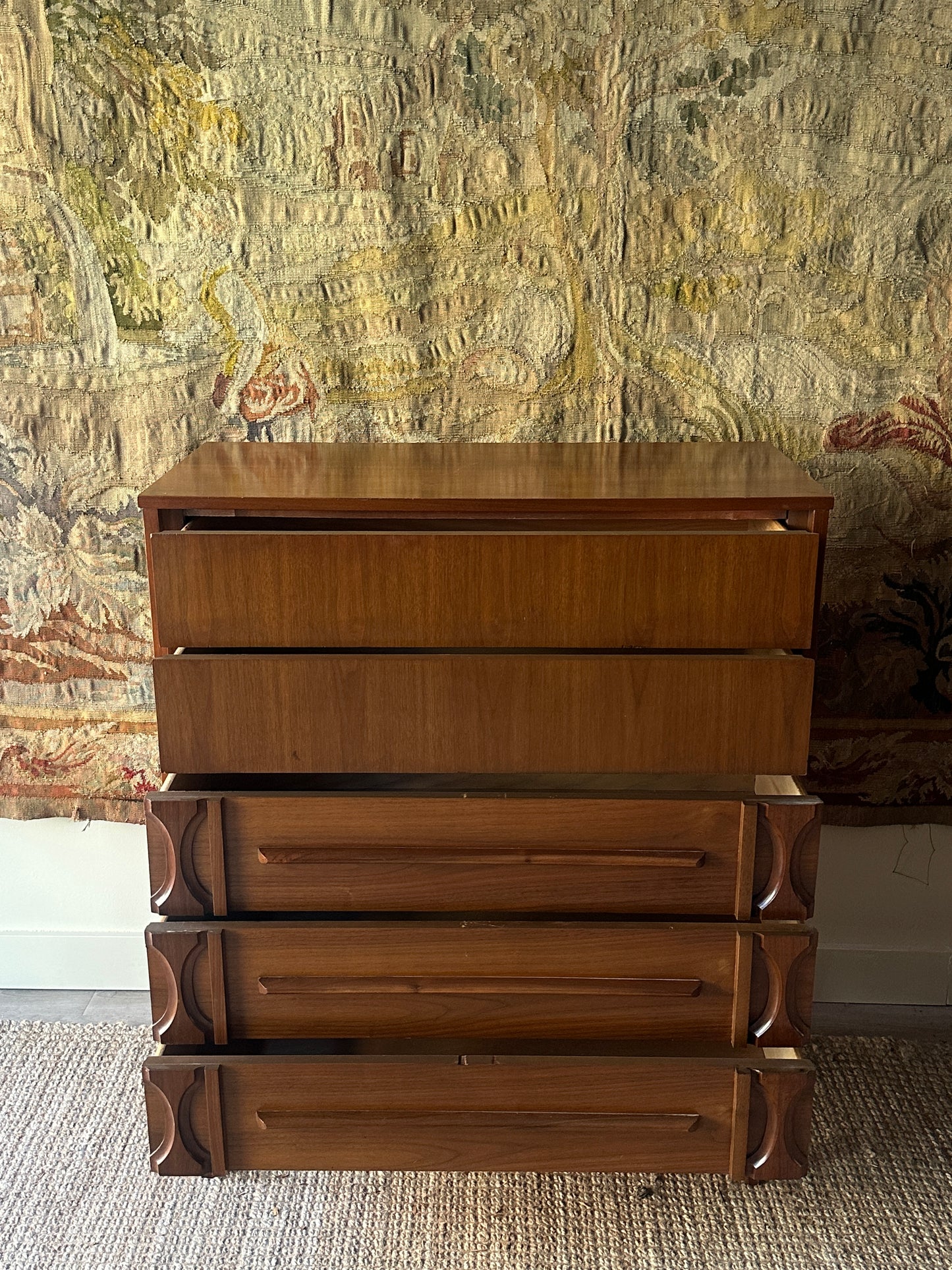 Walnut tallboy