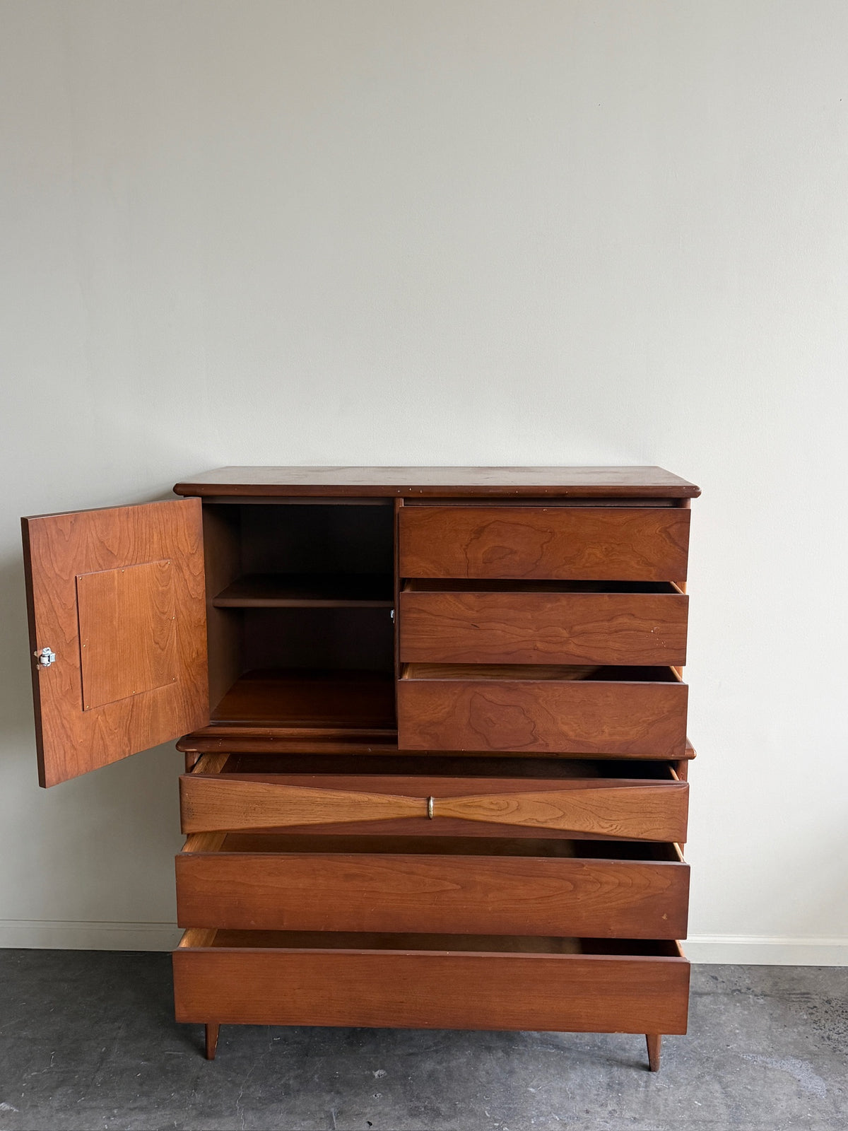 Bassett walnut gentleman’s dresser