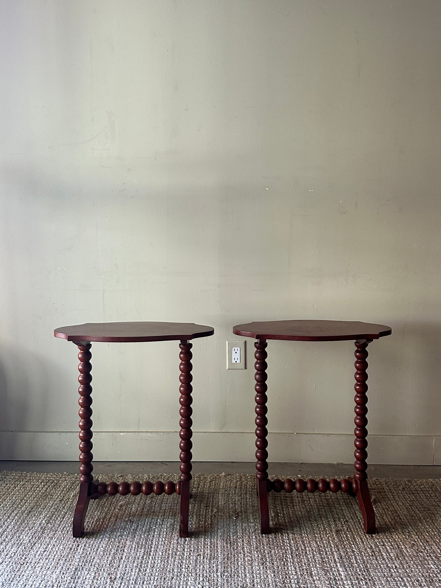 Bobbin leg side table. Sold individually.