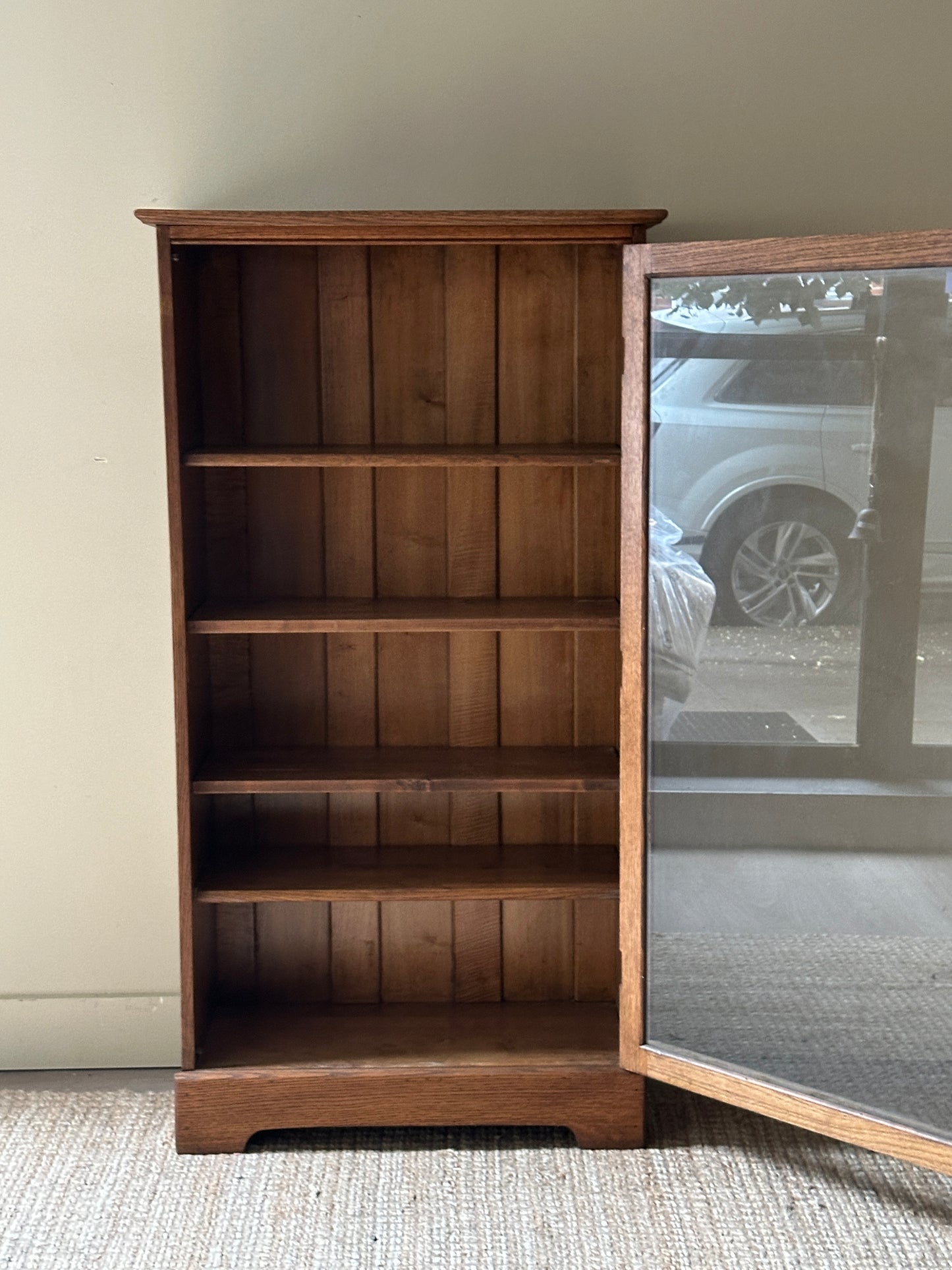 Oak and glass display case