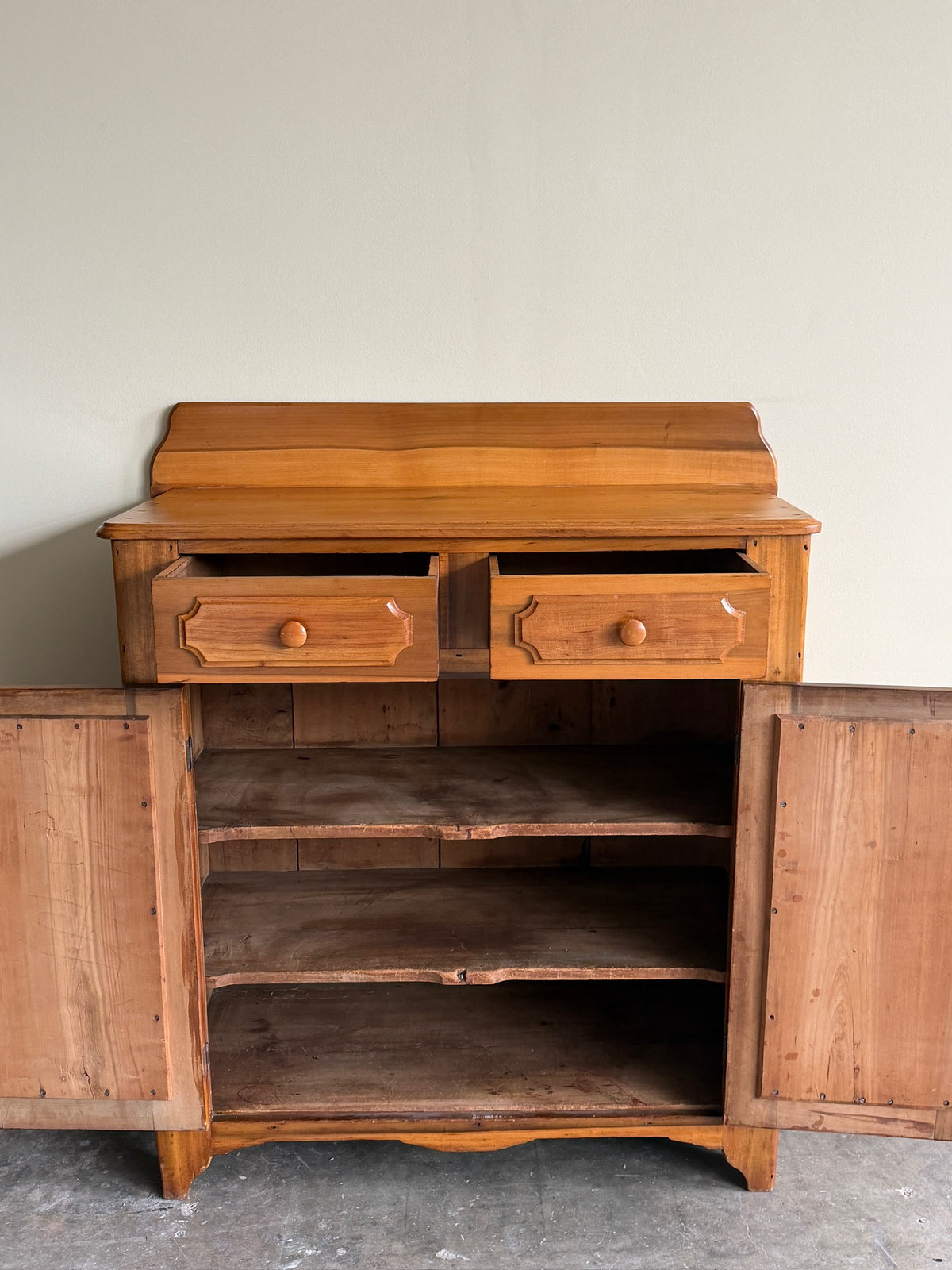 Mid-Atlantic Federal pine jelly cupboard