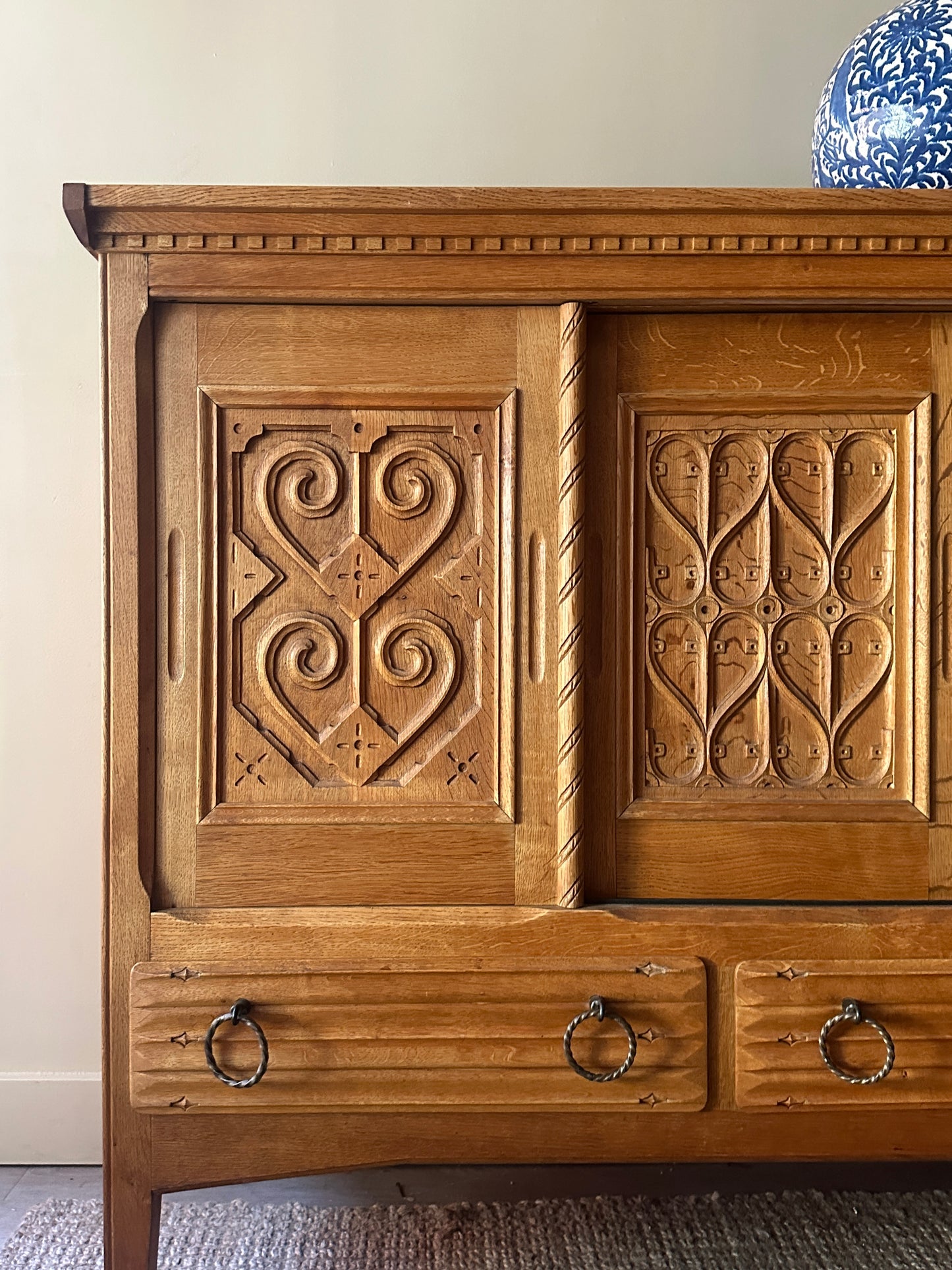 Danish oak sideboard by Henning Kjaernulf