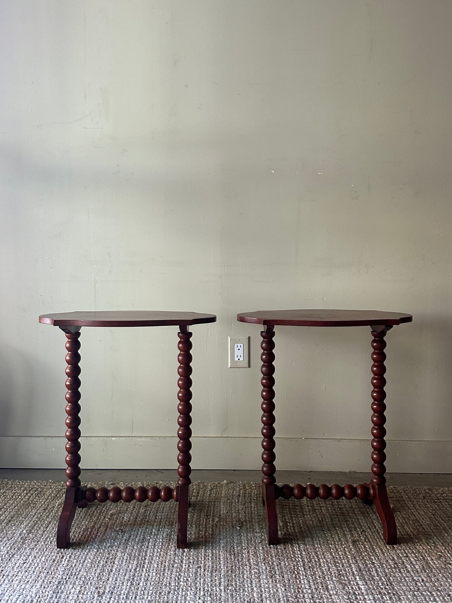Bobbin leg side table. Sold individually.