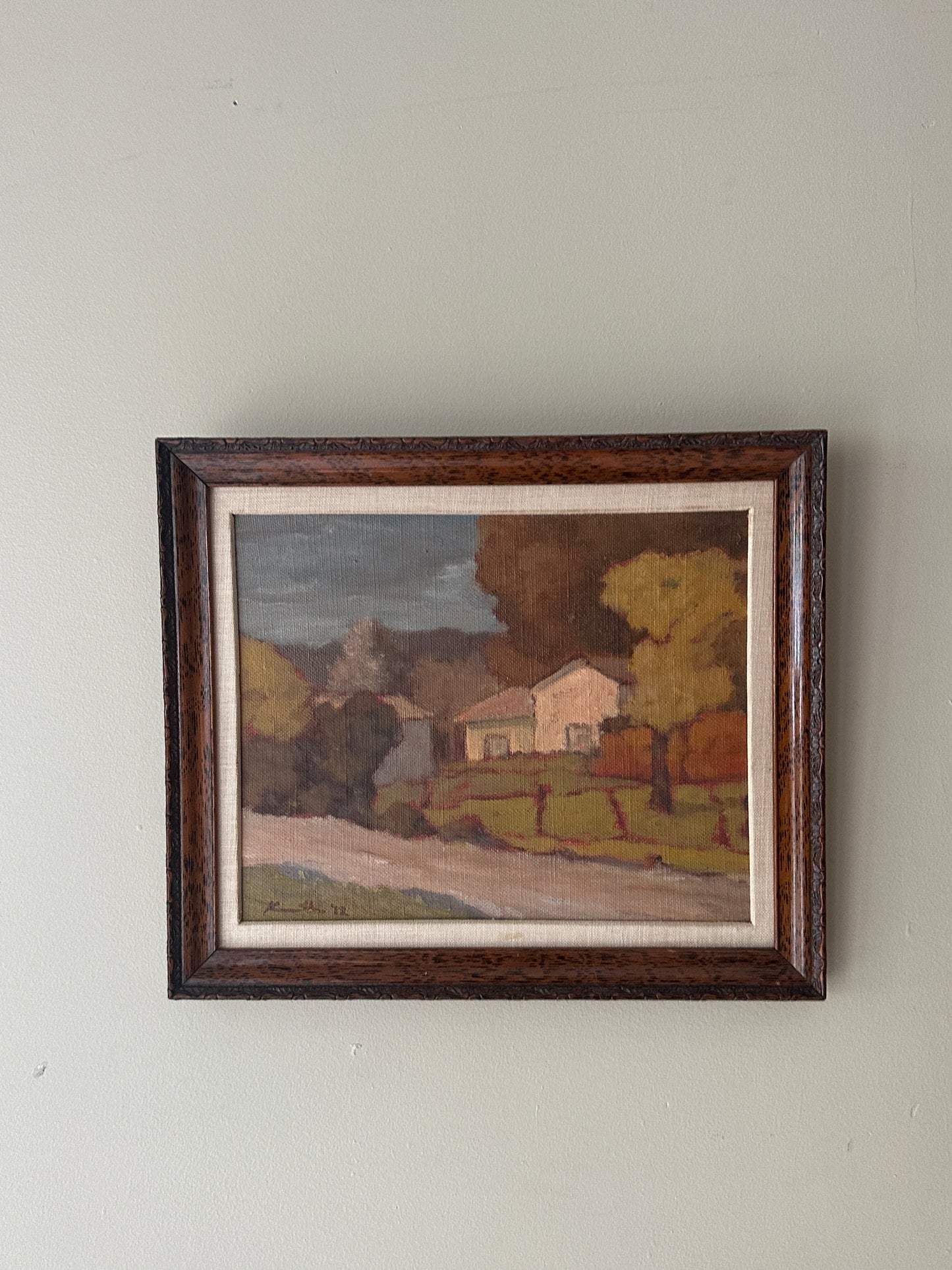 Farmhouse landscape painting