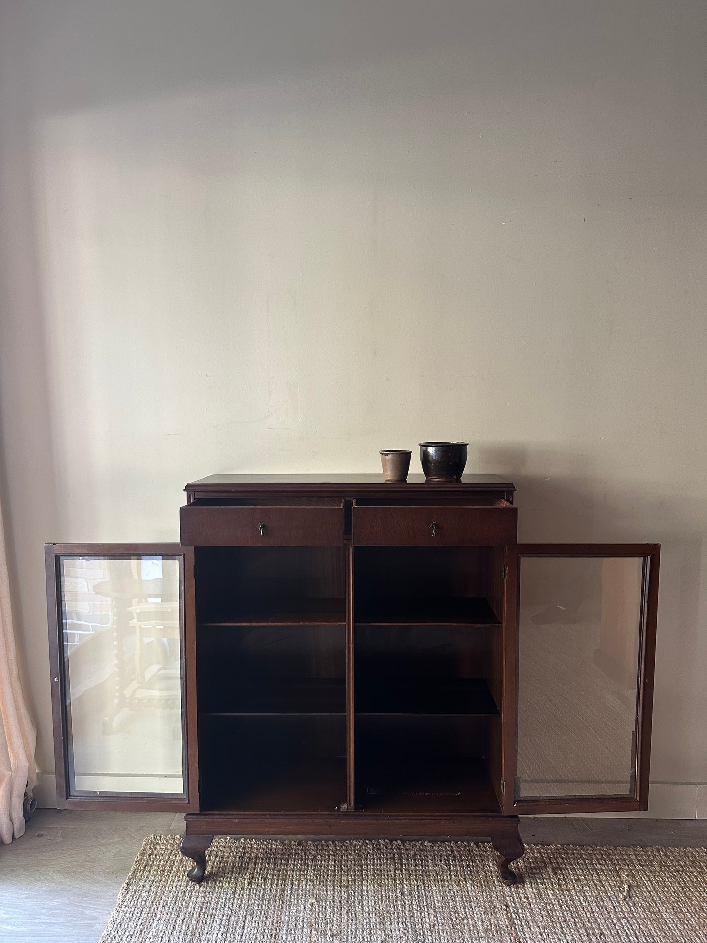 Walnut display case