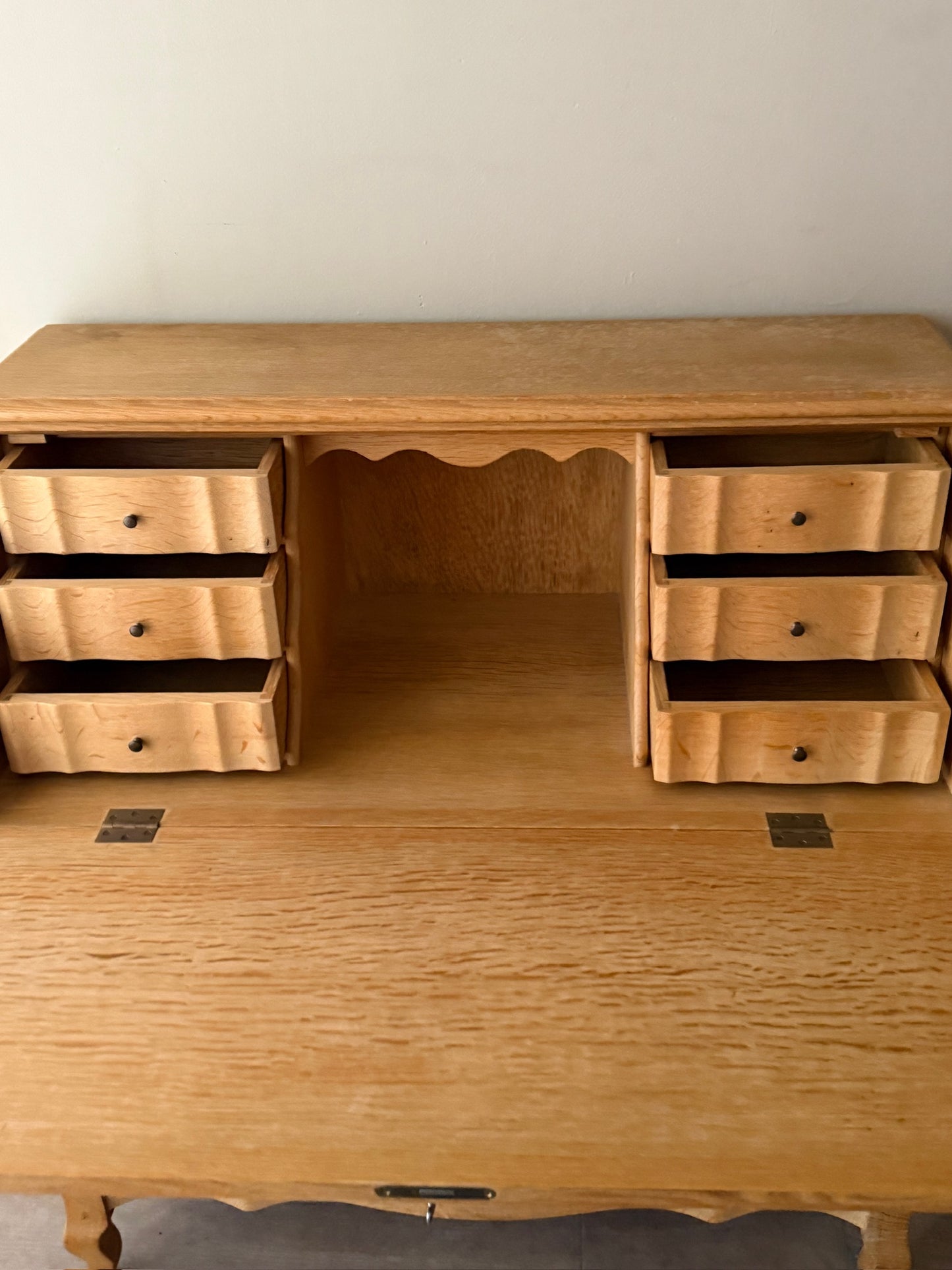 Danish oak secretary dresser
