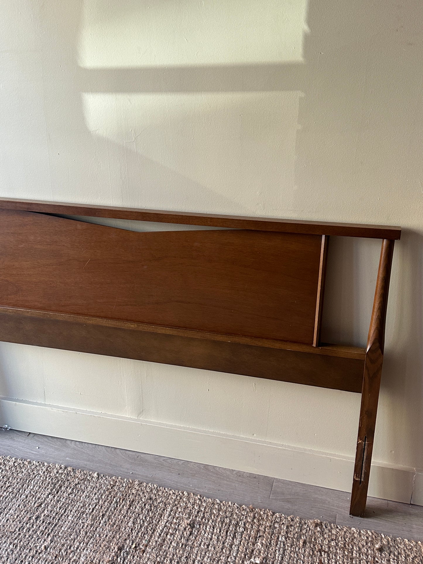 Walnut full headboard