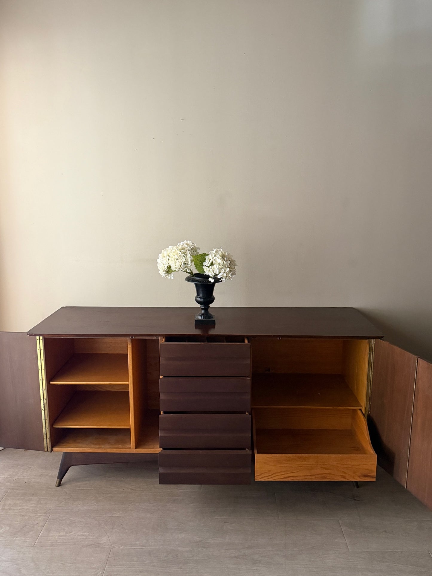 Walnut credenza