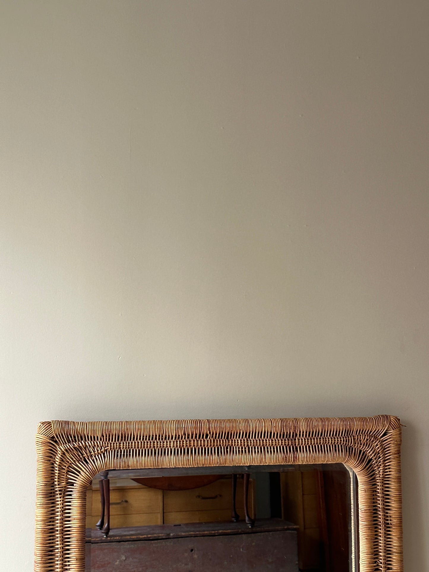 Wicker mirror