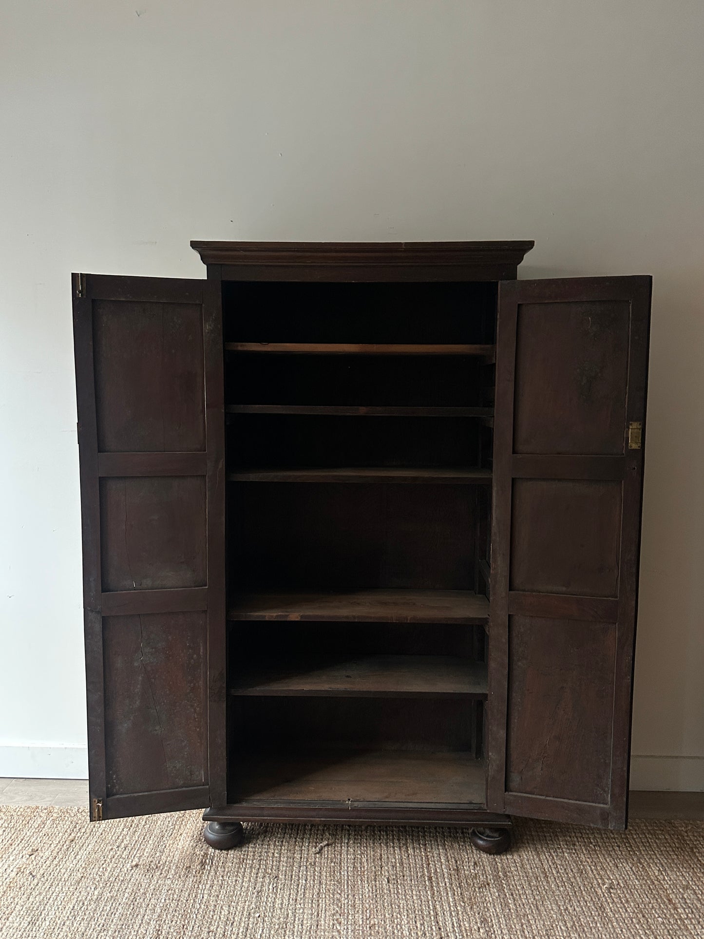 Edwardian bun foot cupboard