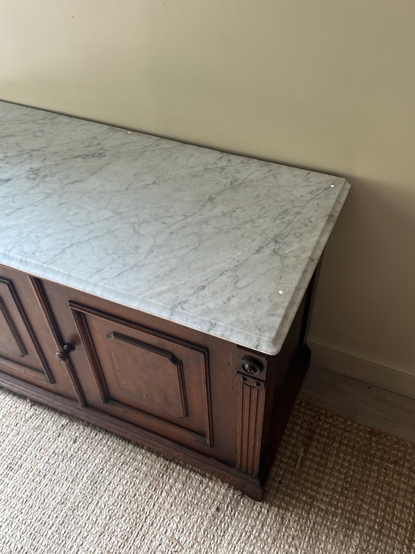 Marble top console