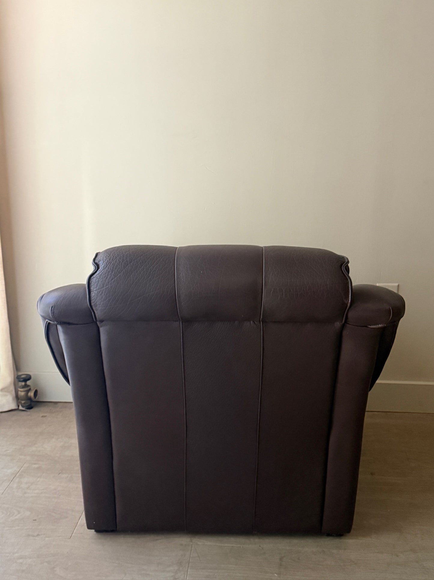 Scandinavian brown leather club chair