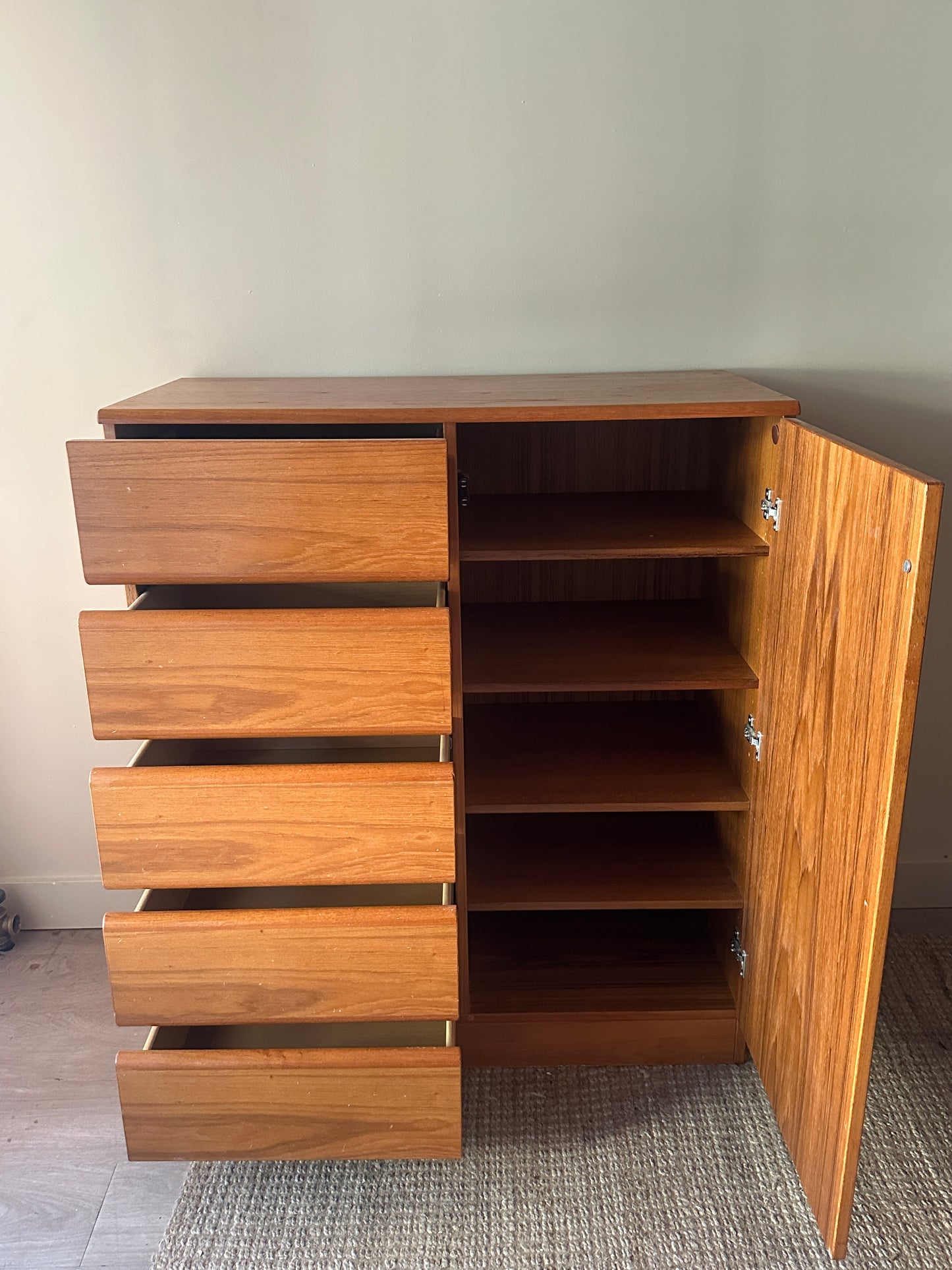 Danish teak side by side