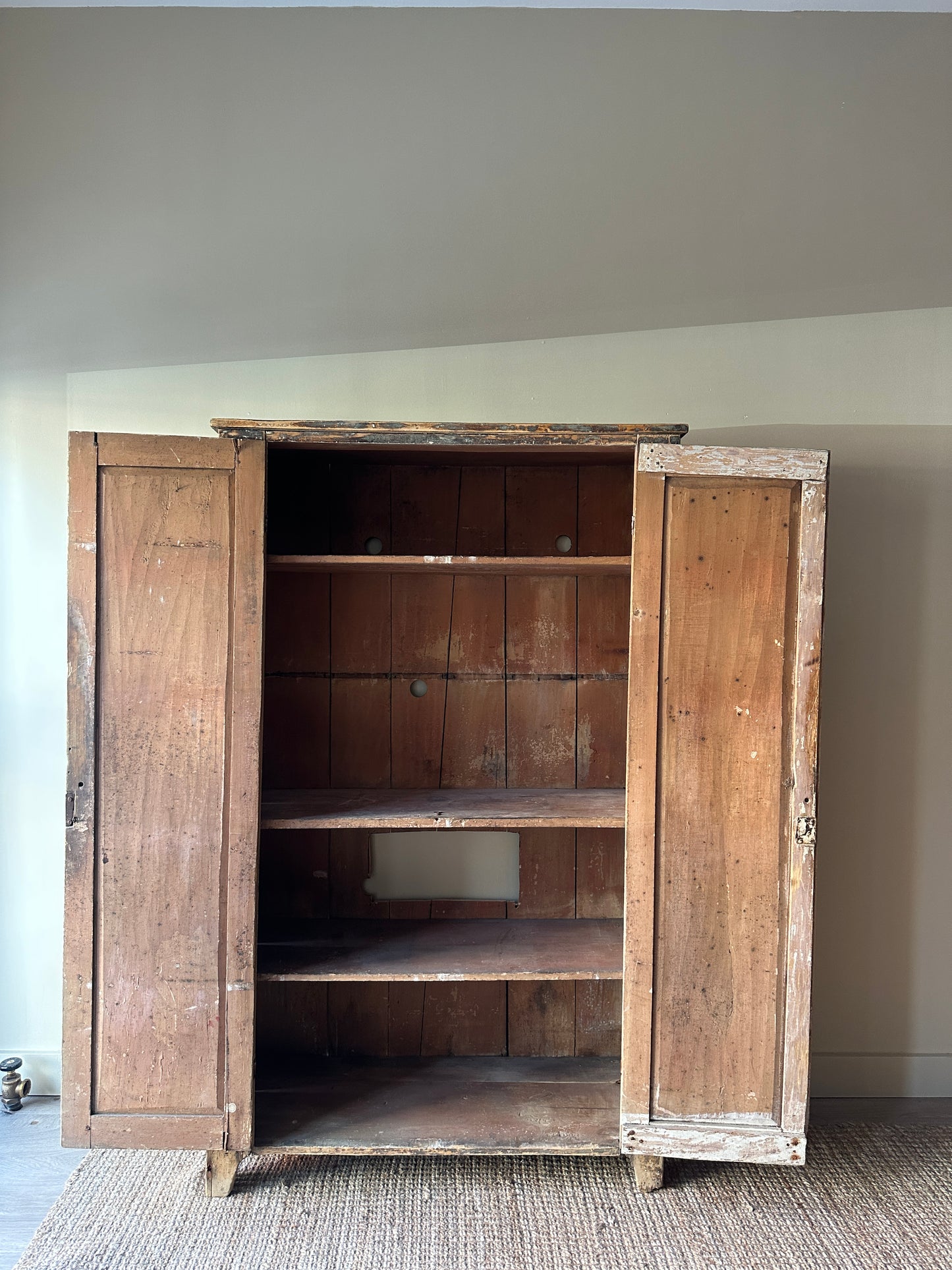Painted pine cupboard