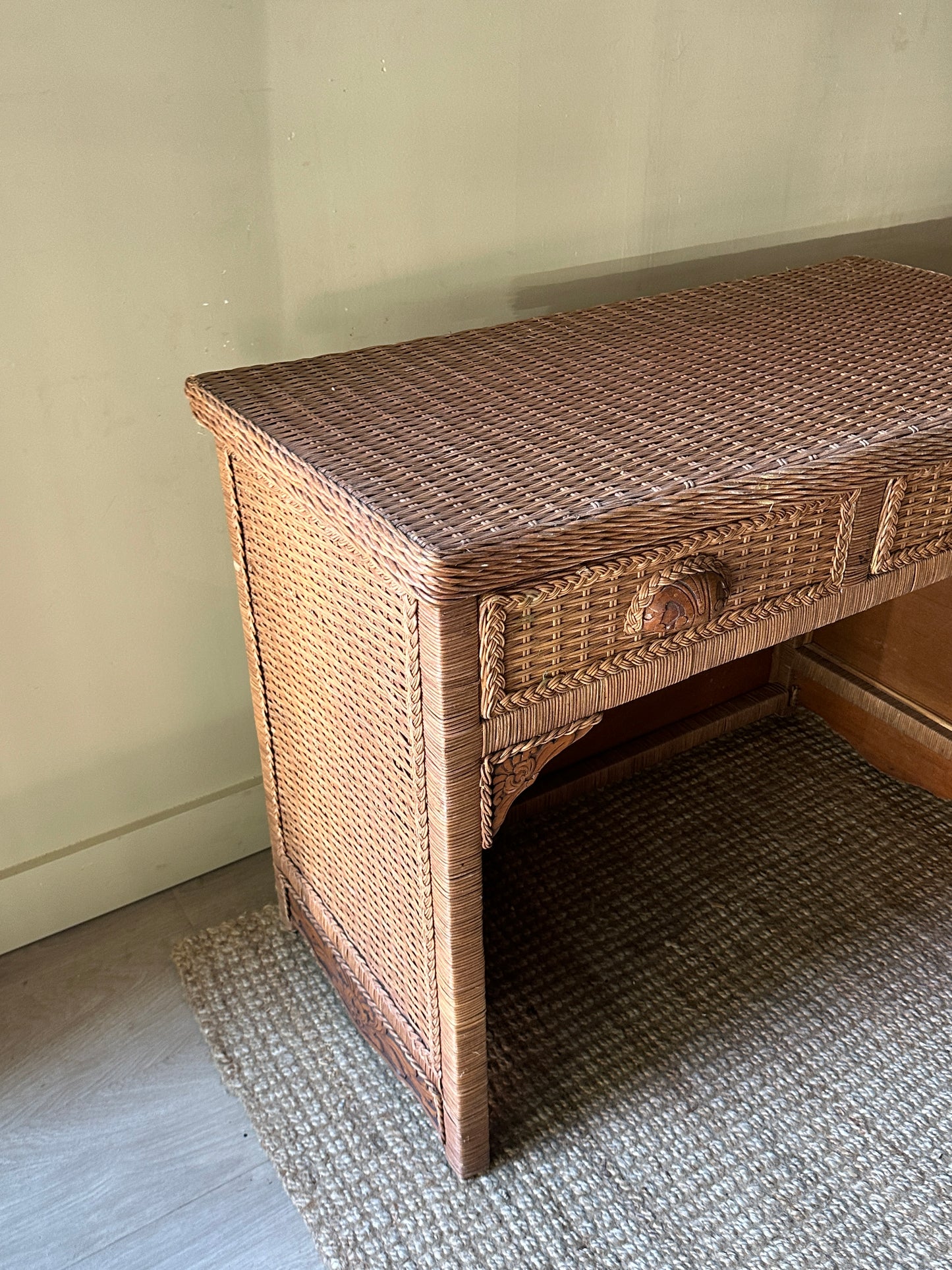 Wicker desk