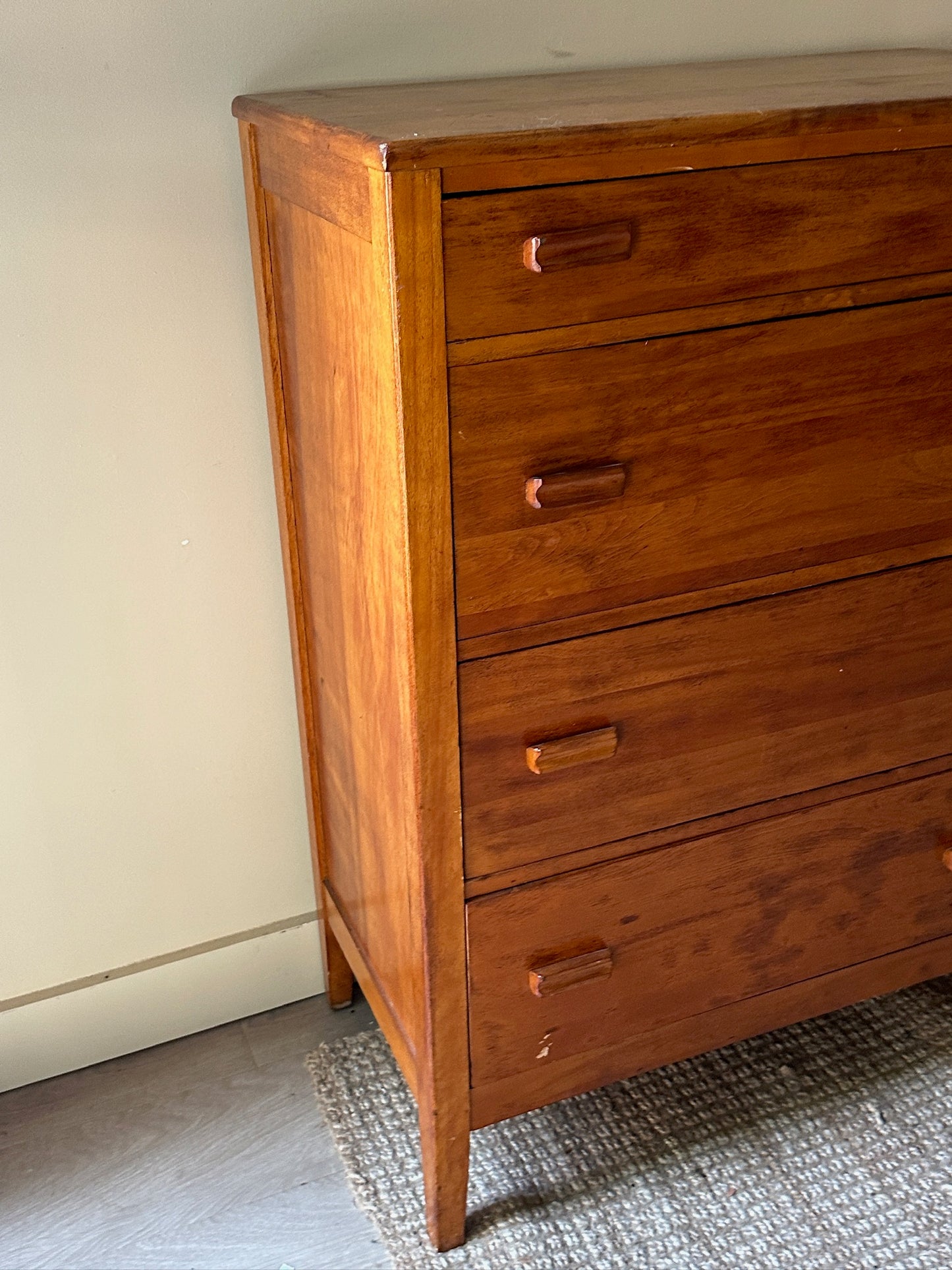Pine secretary dresser