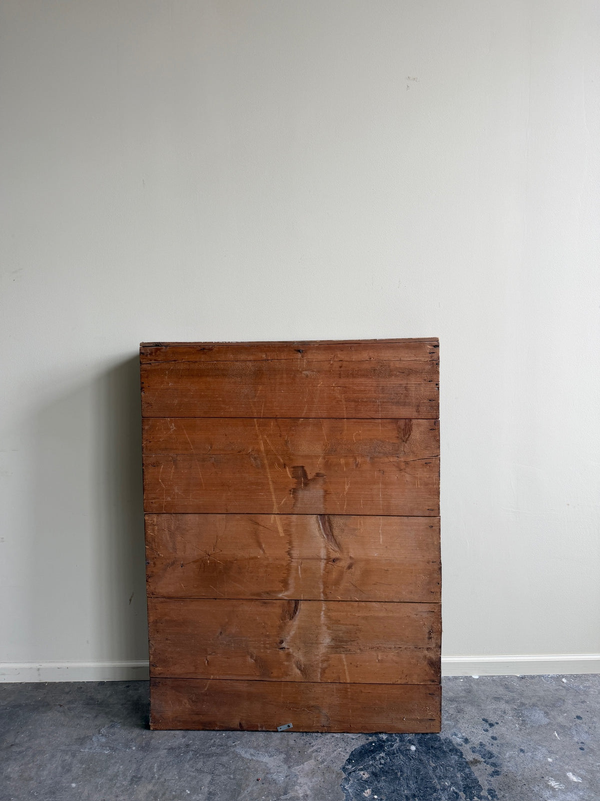 Painted pine architectural panel/wall shelf