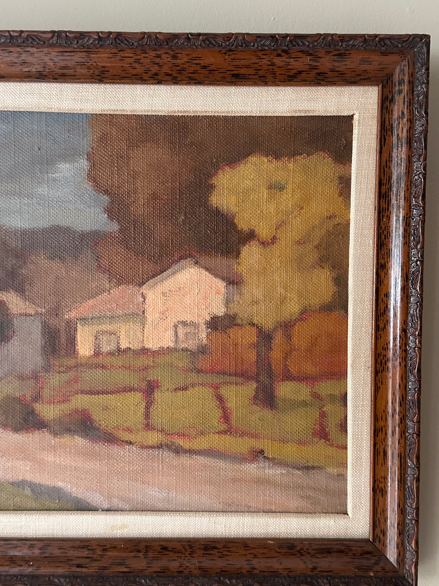 Farmhouse landscape painting