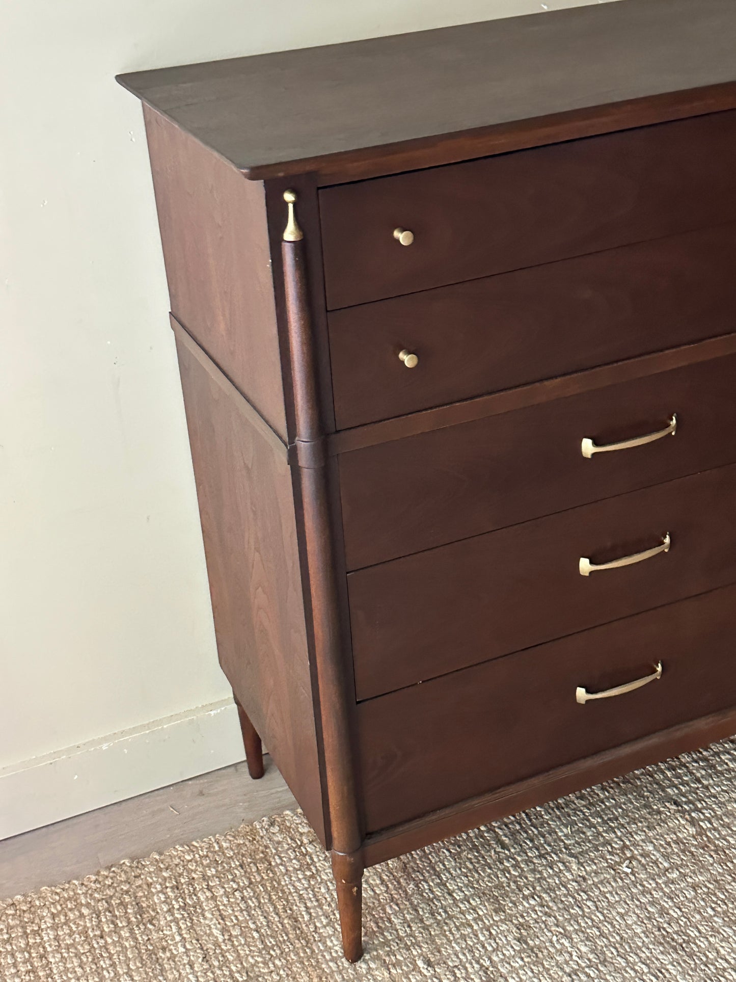 Walnut tall boy